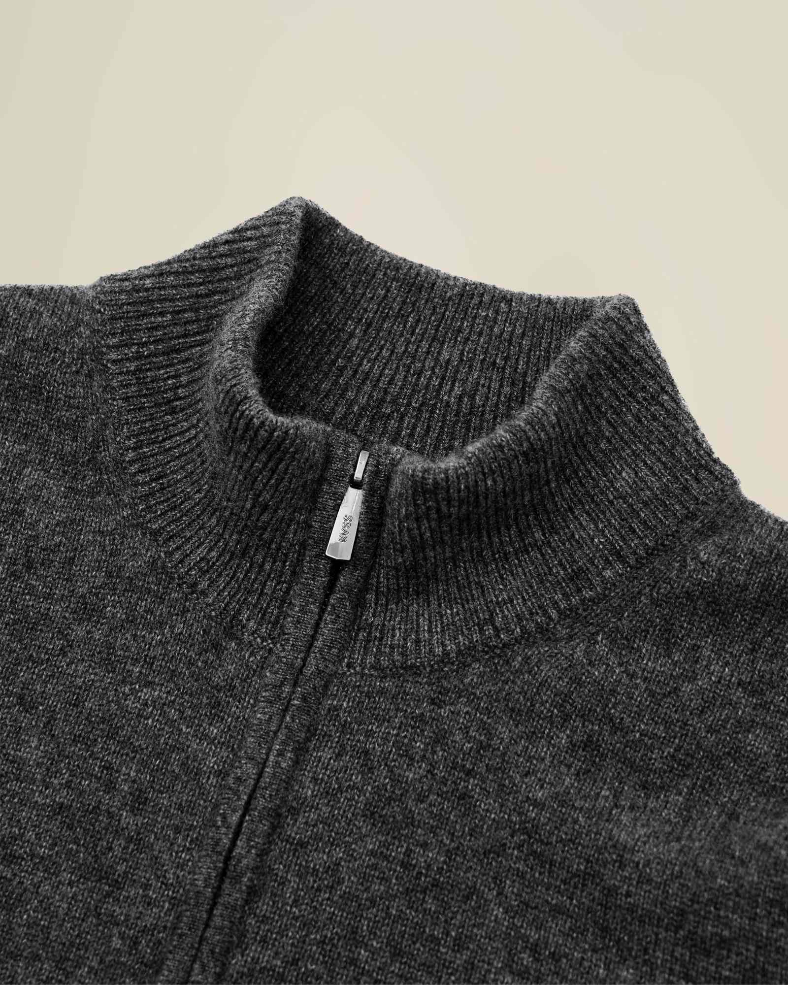 Men's Pure Cashmere Quarter Zip Sweater