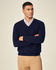 Classic Men's Cashmere V-Neck Pullover