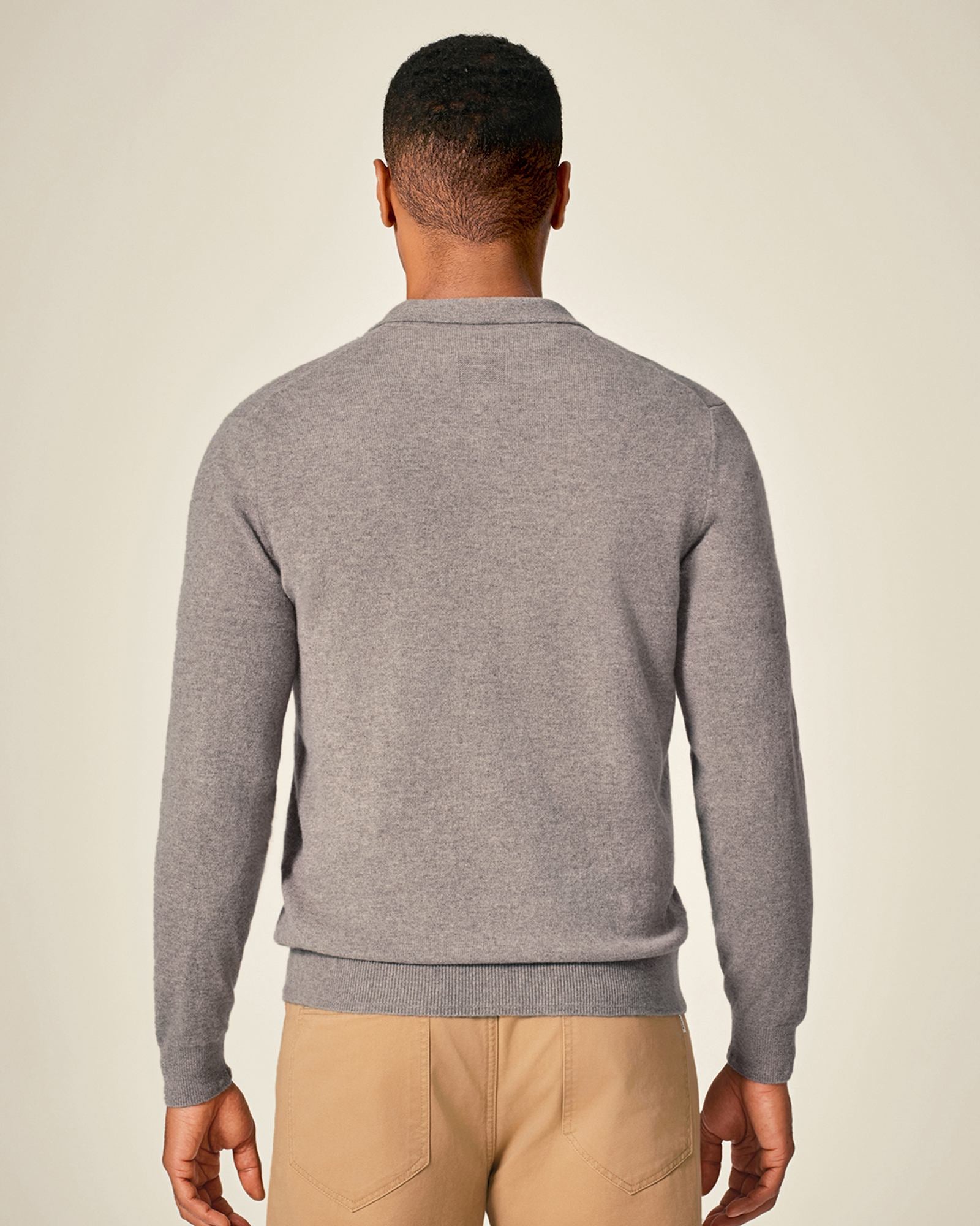 Men's 100% Cashmere Polo Sweater