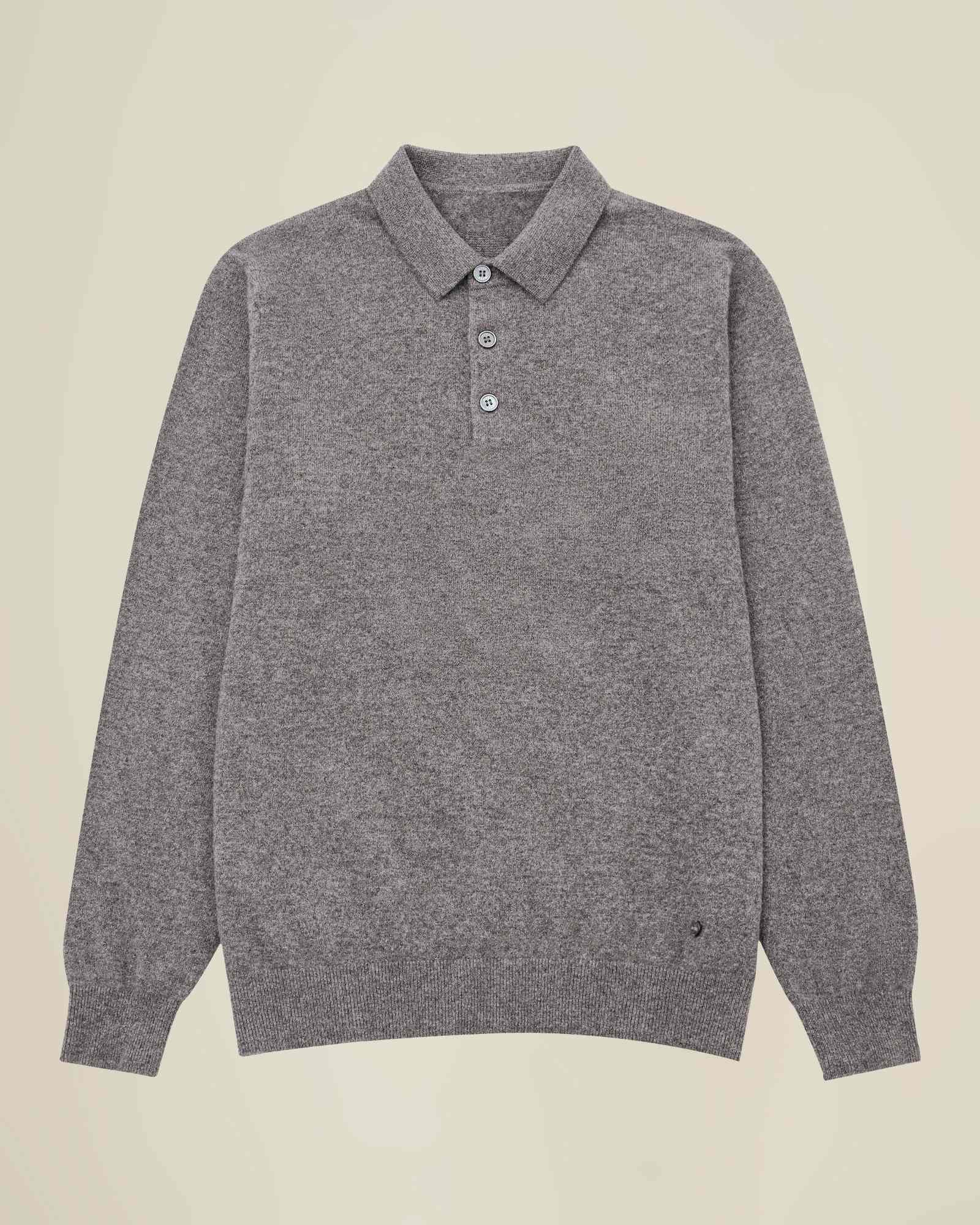Men's 100% Cashmere Polo Sweater