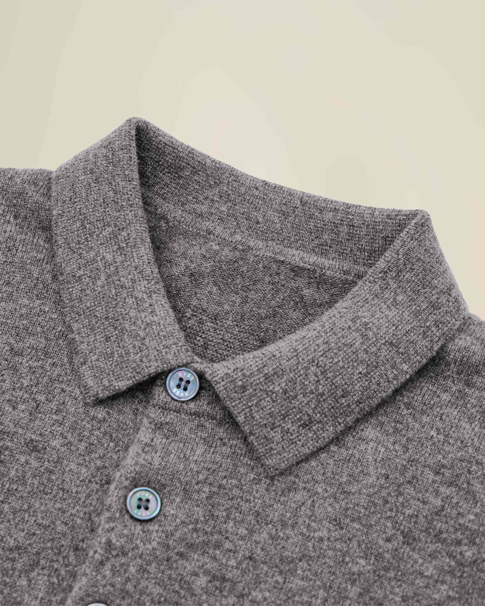 Men's 100% Cashmere Polo Sweater