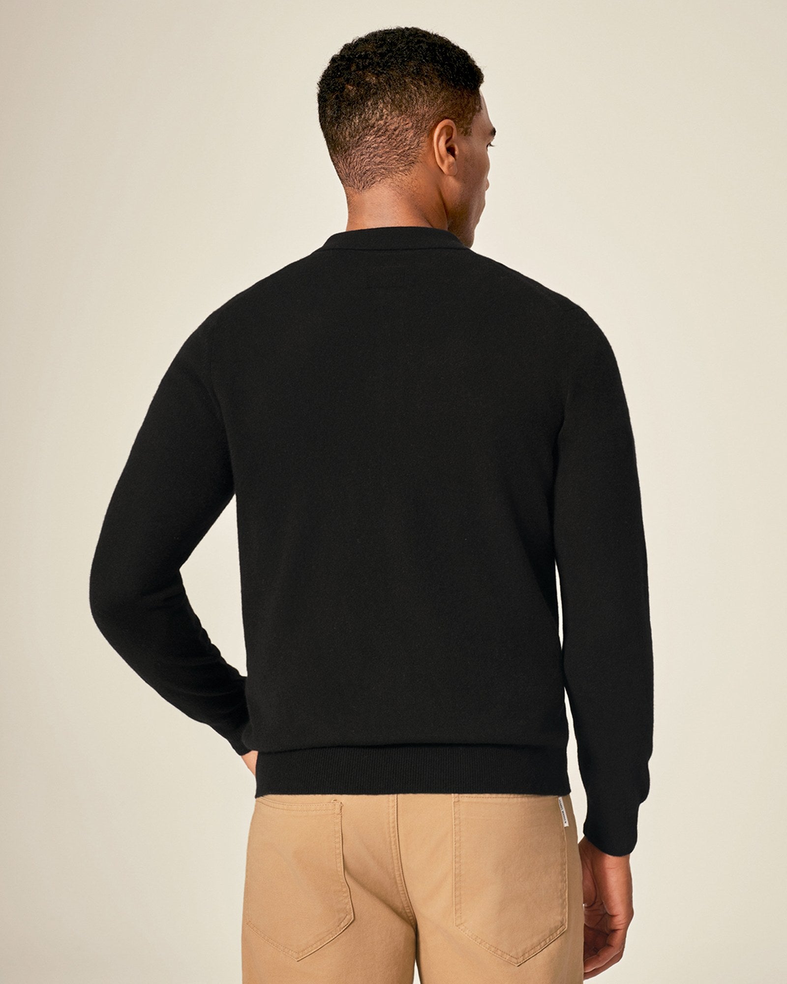 Men's 100% Cashmere Polo Sweater