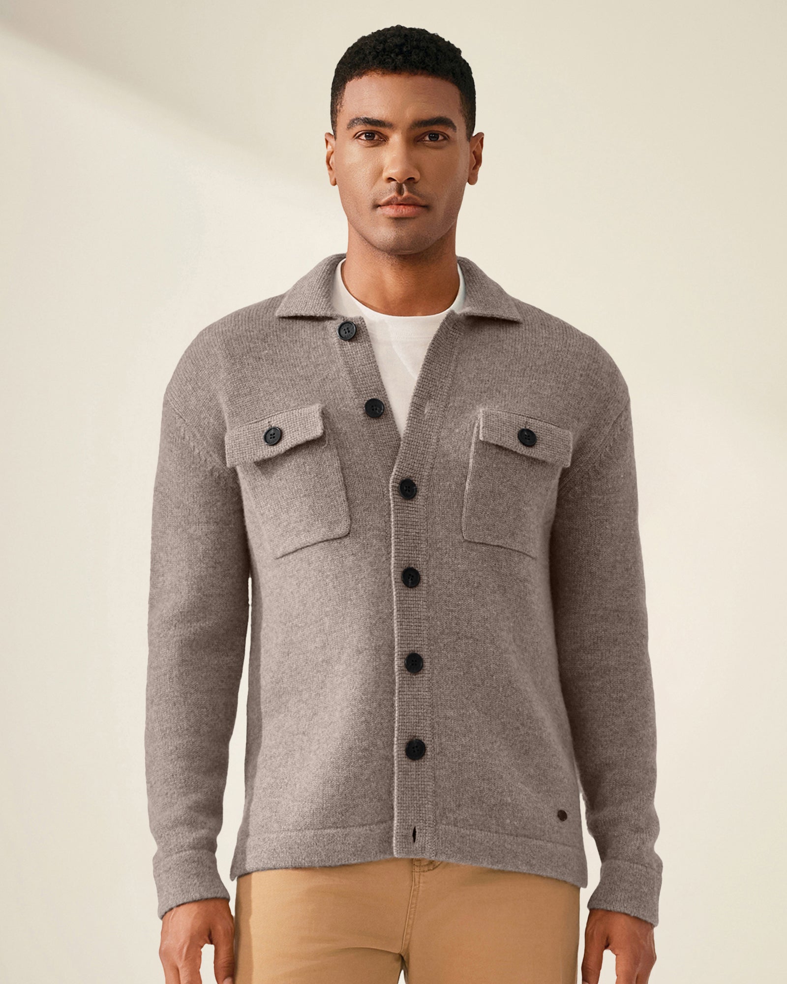 Men's 100% Pure Cashmere Knit Jacket