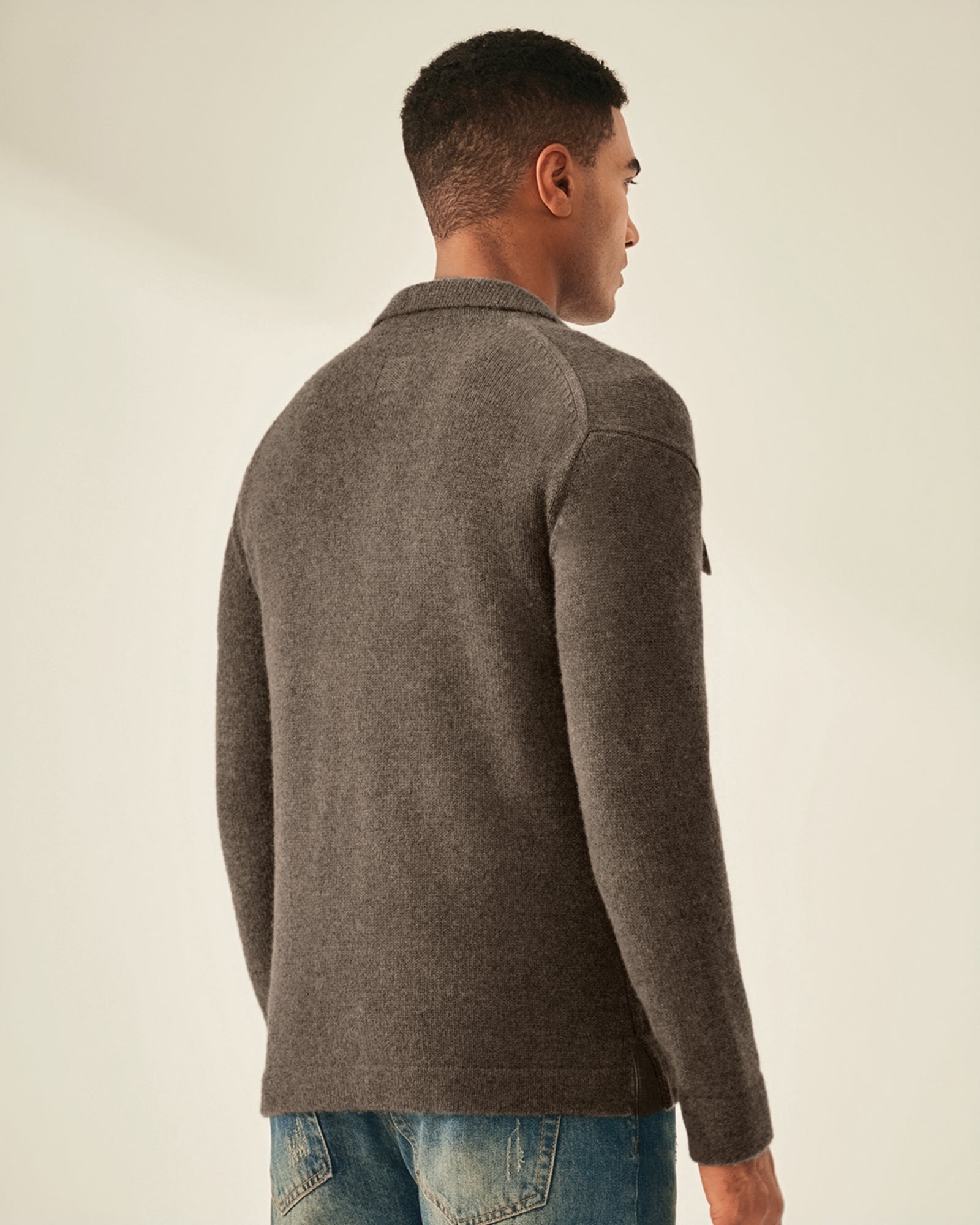 Men's 100% Pure Cashmere Knit Jacket