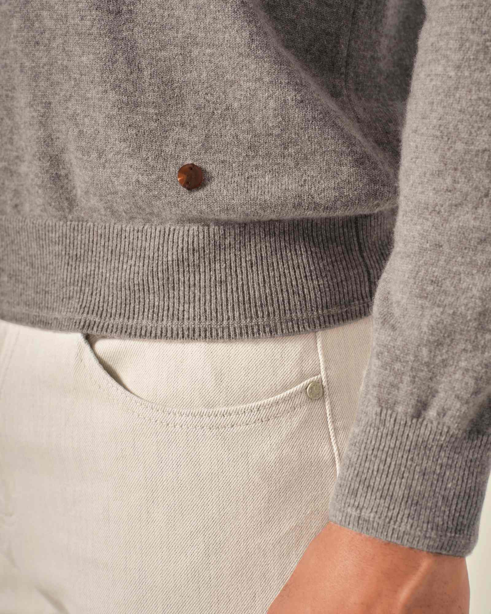 Heavy 100% Pure Cashmere Crew Neck Sweater
