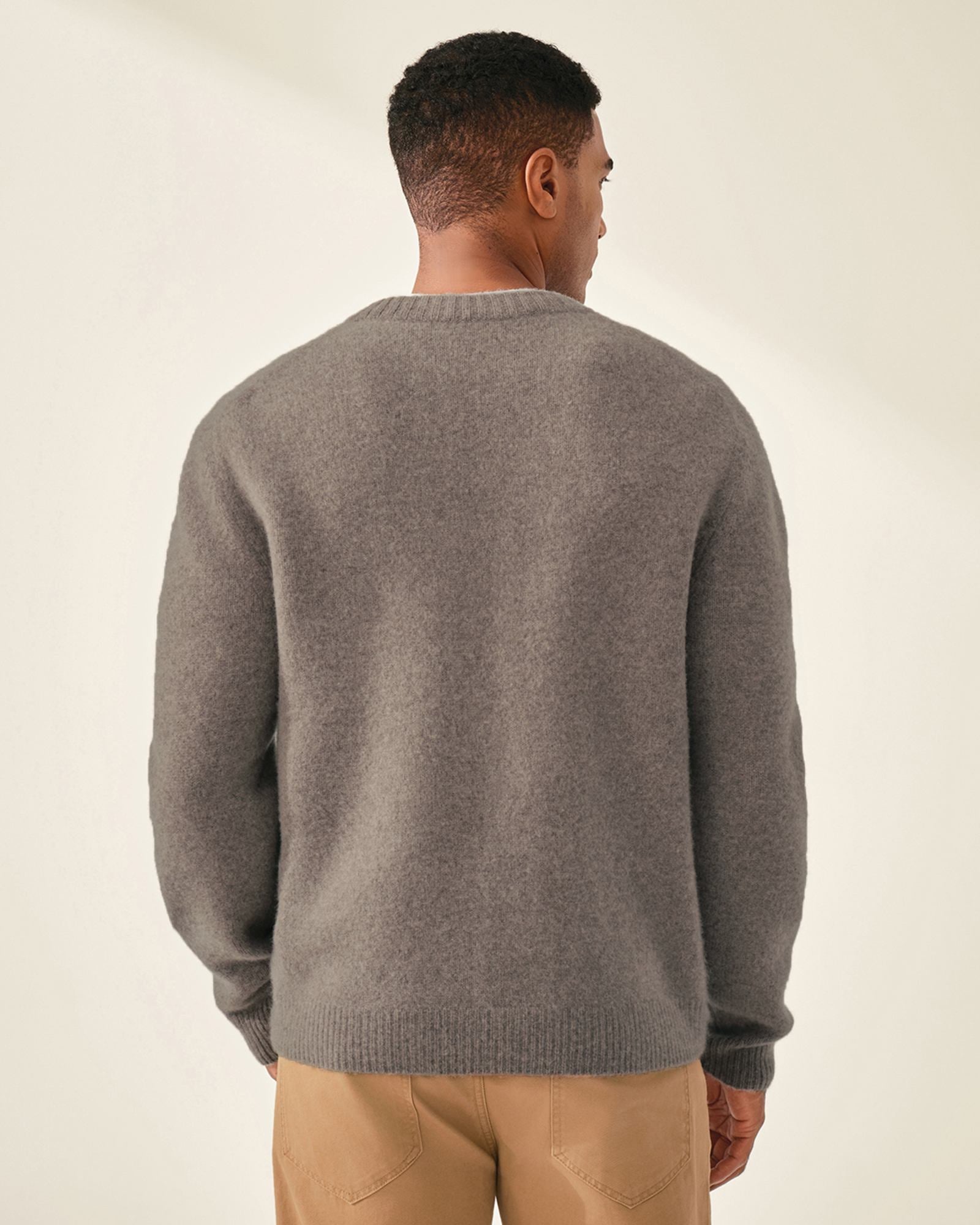 Heavy 100% Pure Cashmere Crew Neck Sweater