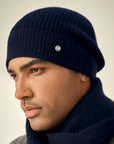 Essential 100% Cashmere Beanie for Men