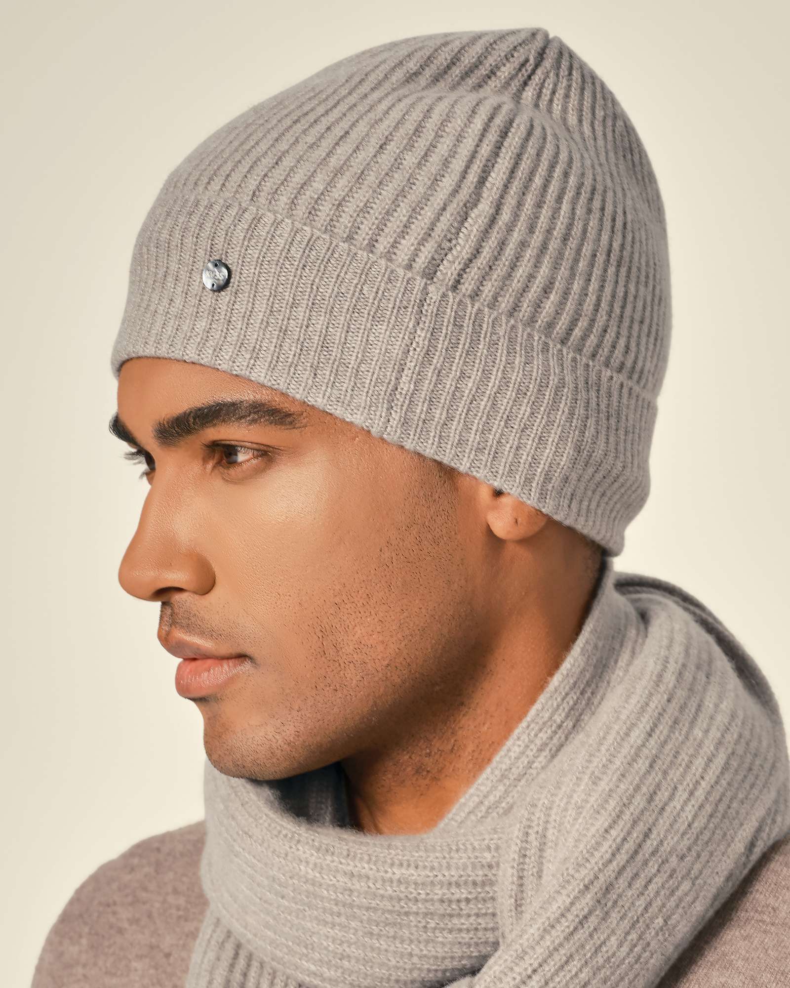 Essential 100% Cashmere Beanie for Men