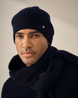 Men's Ribbed 100% Cashmere Beanie