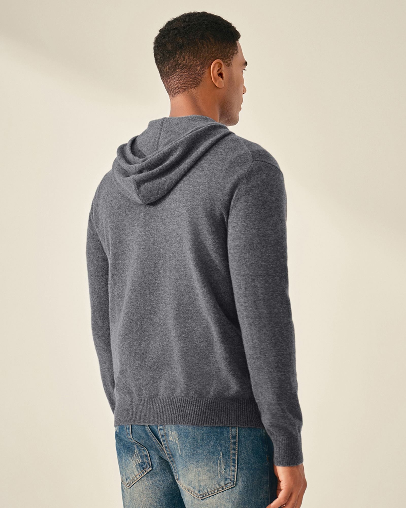 Men's 100% Pure Cashmere Pullover Hoodie