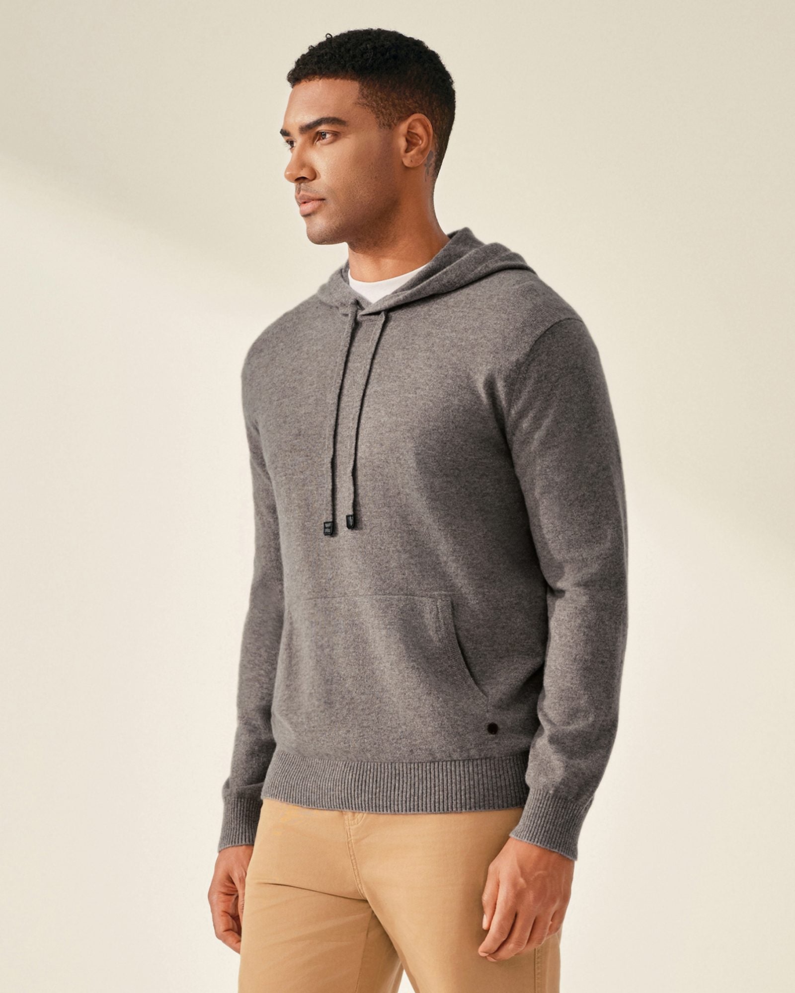 Men's 100% Pure Cashmere Pullover Hoodie