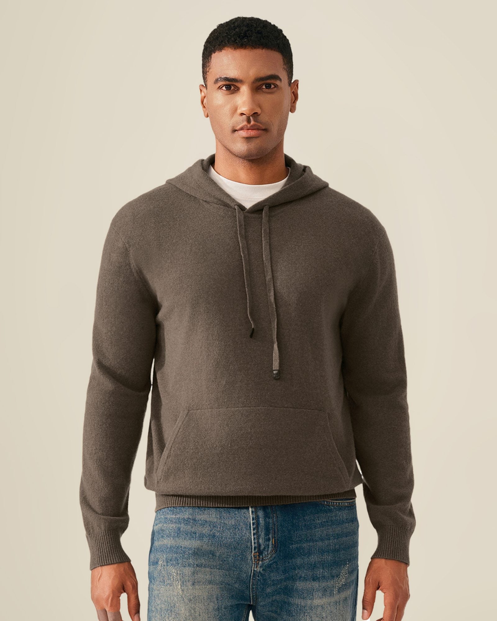 Men's 100% Pure Cashmere Pullover Hoodie