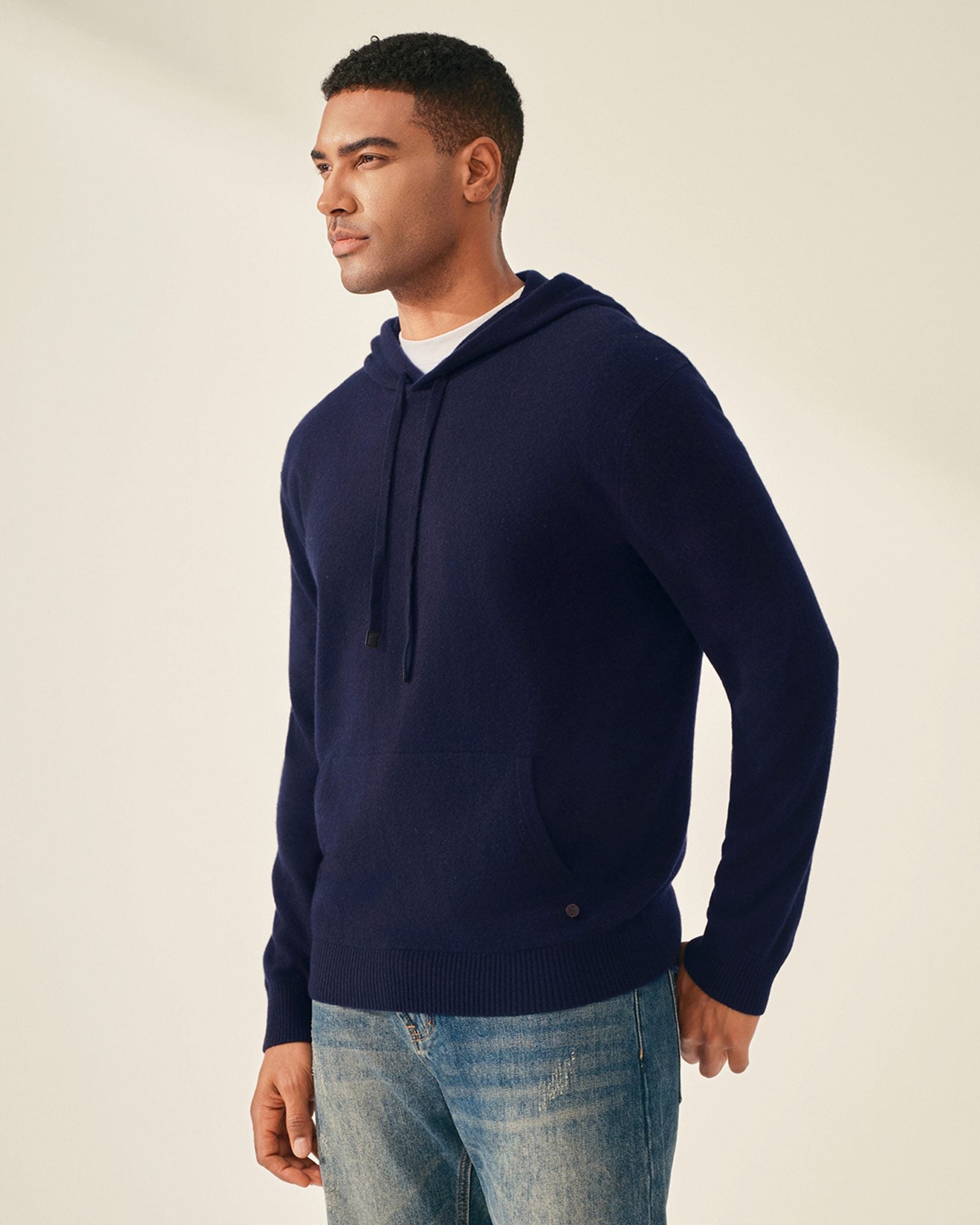 Men's 100% Pure Cashmere Pullover Hoodie