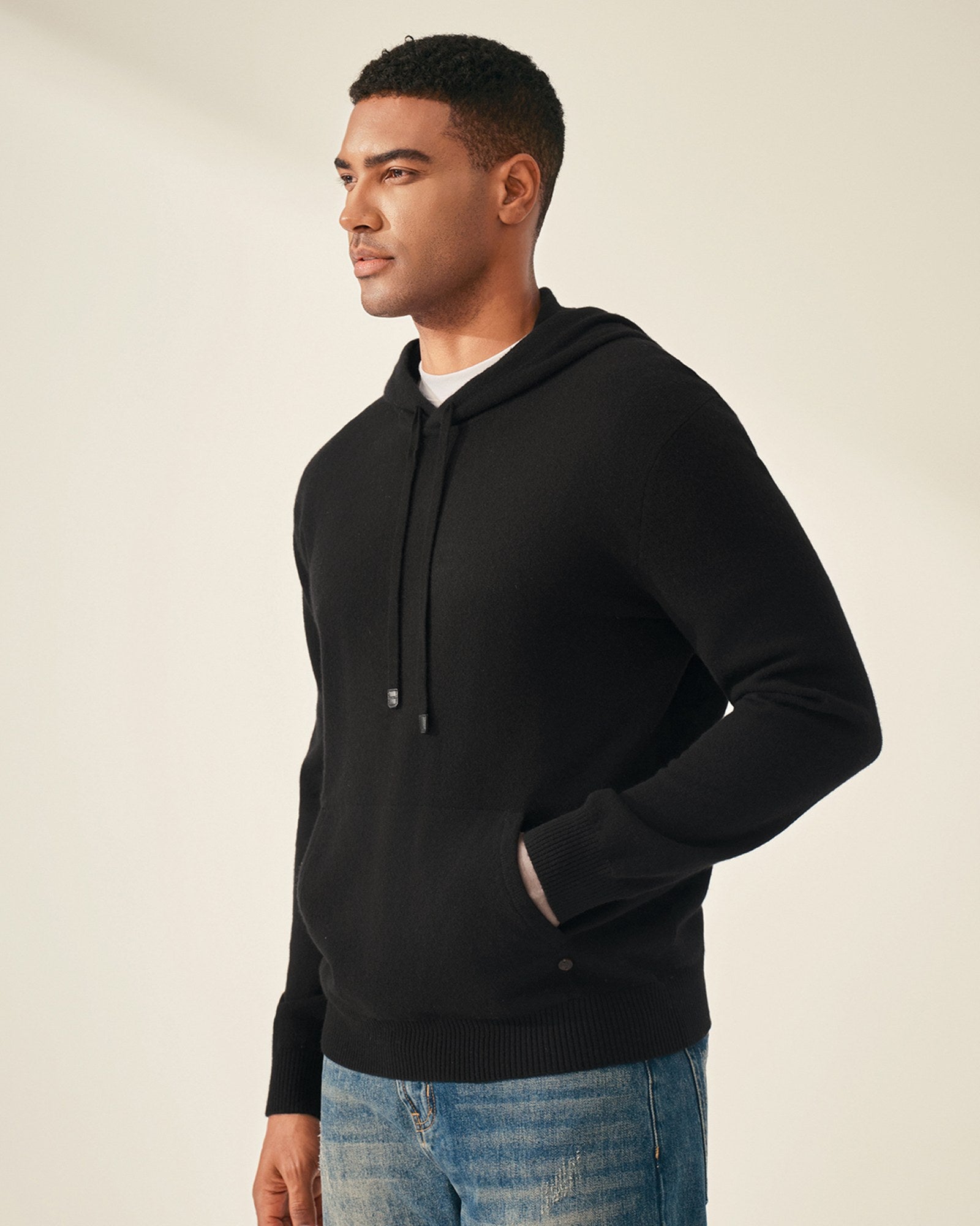 Men's 100% Pure Cashmere Pullover Hoodie
