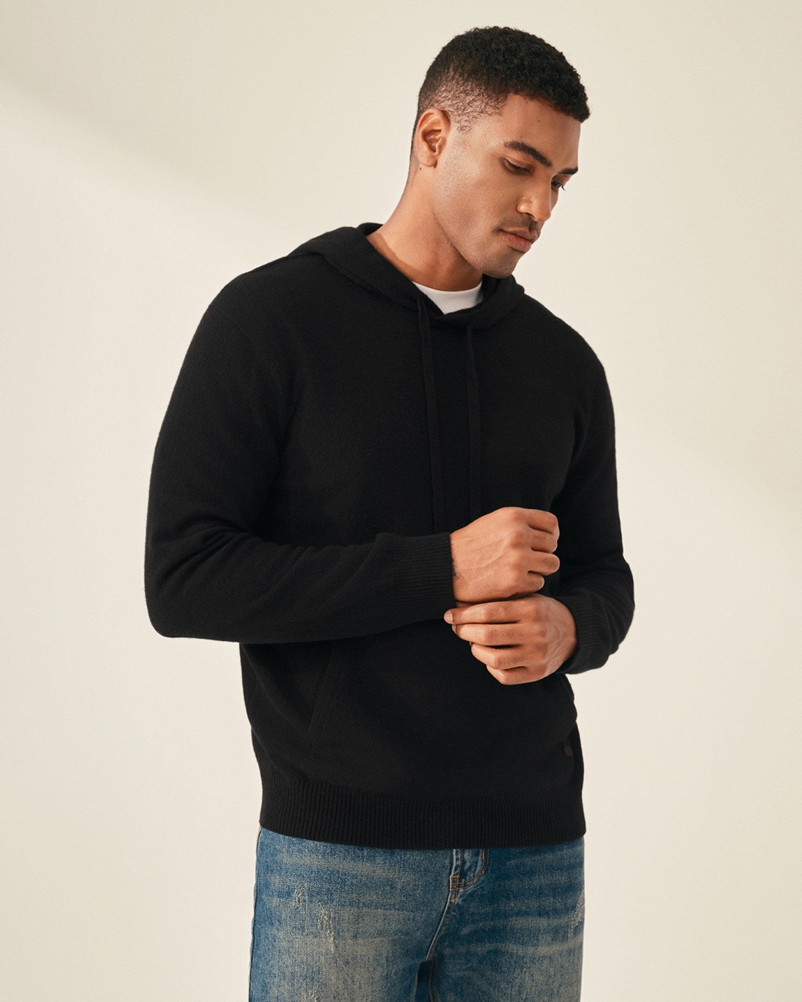 Men's 100% Pure Cashmere Pullover Hoodie