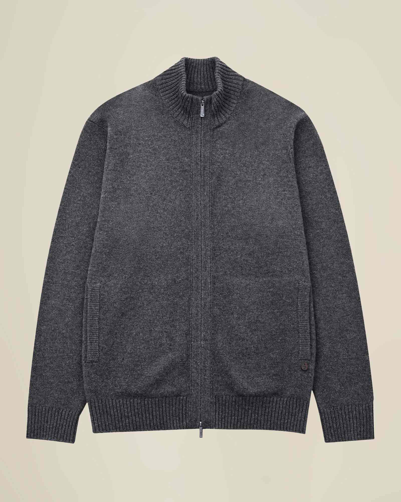 Men’s 100% Cashmere Full Zip Sweater