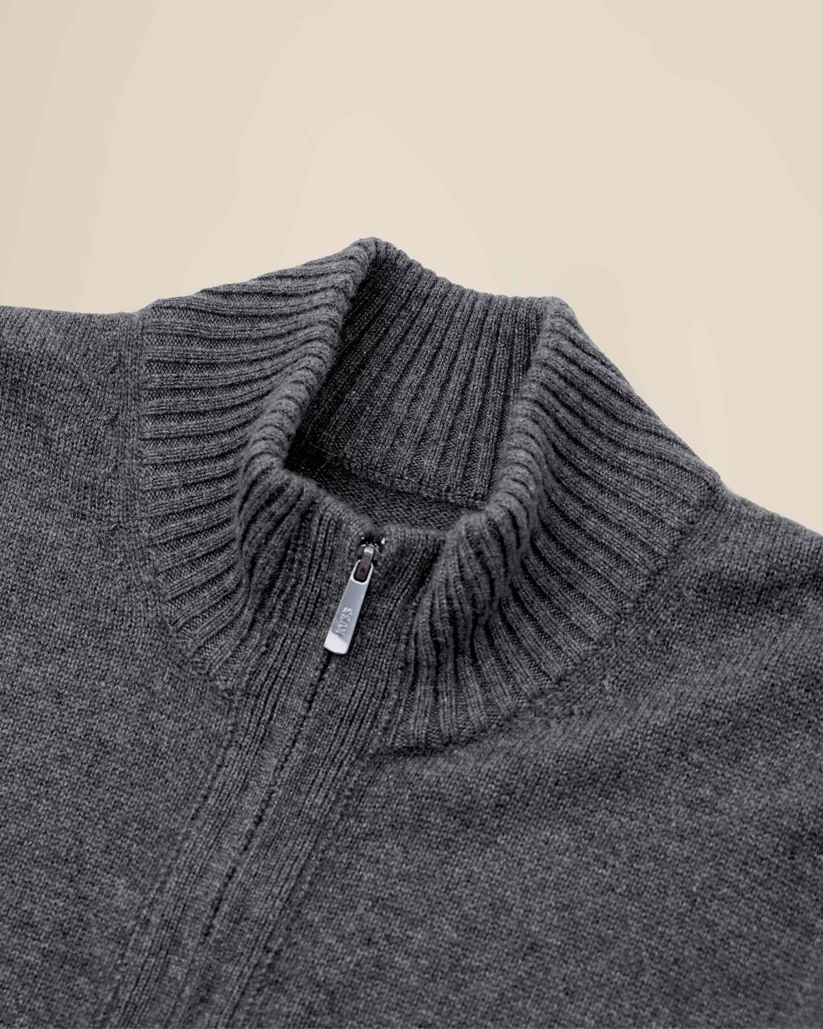 Men’s 100% Cashmere Full Zip Sweater