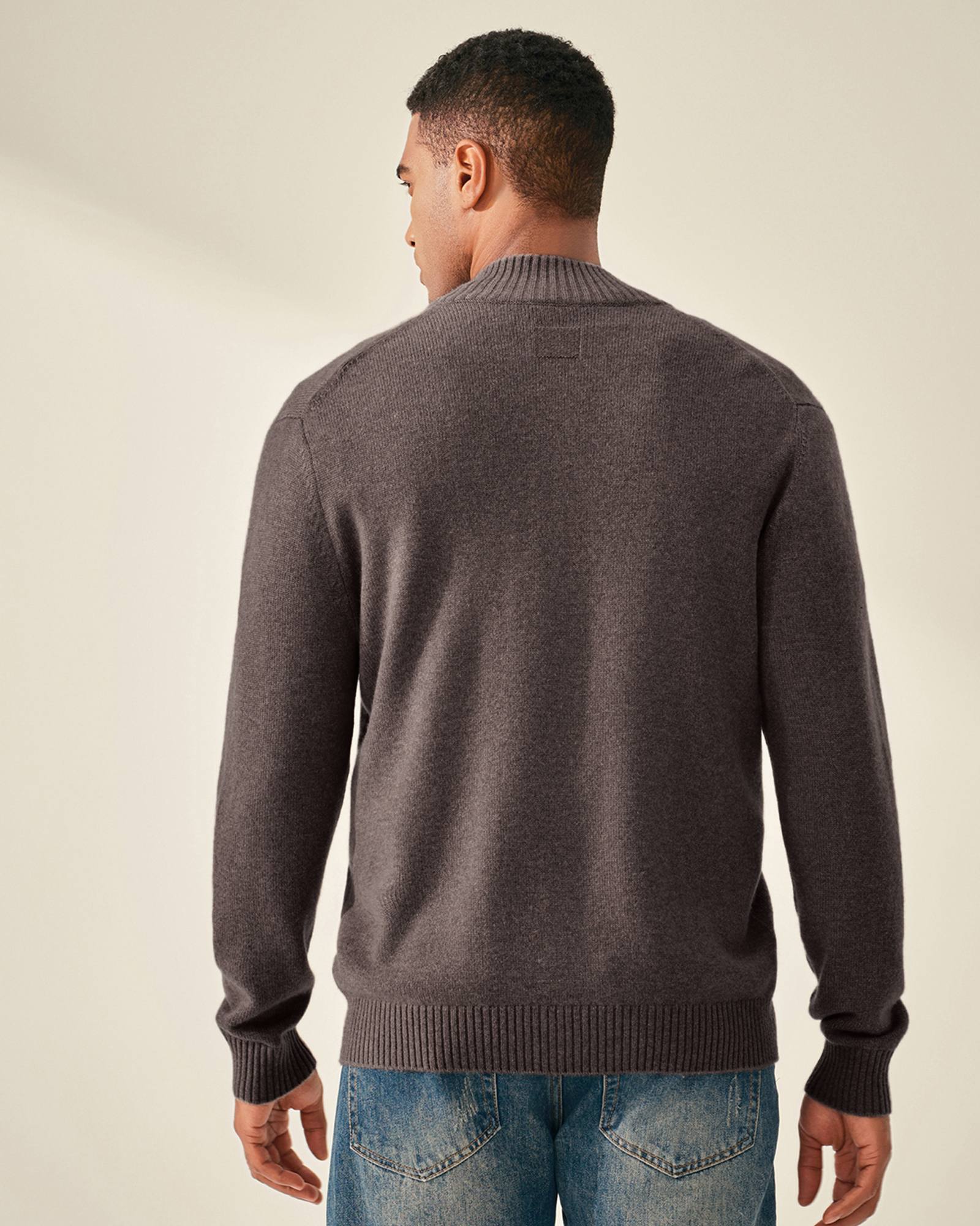 Men’s 100% Cashmere Full Zip Sweater