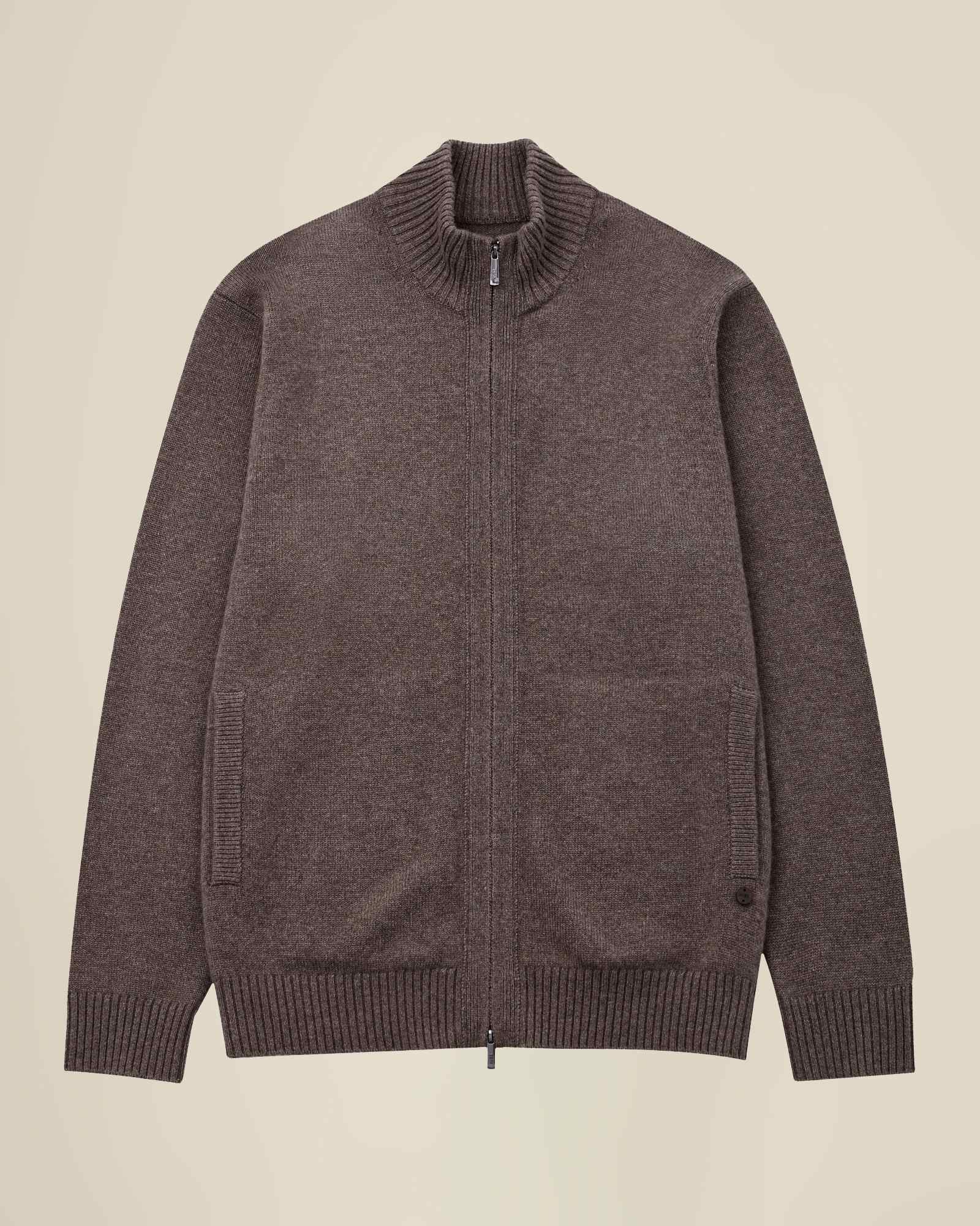 Men’s 100% Cashmere Full Zip Sweater