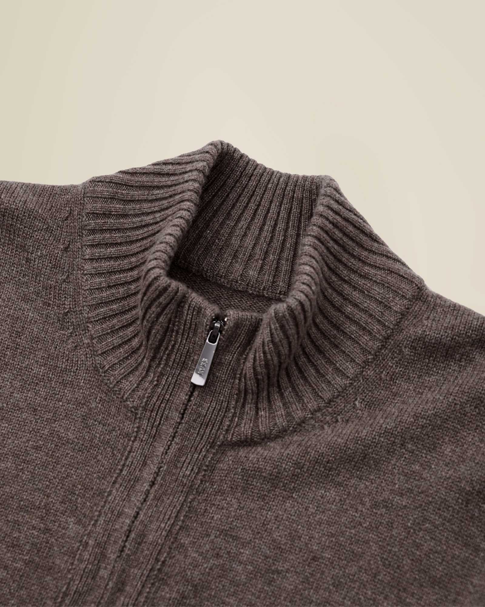 Men’s 100% Cashmere Full Zip Sweater