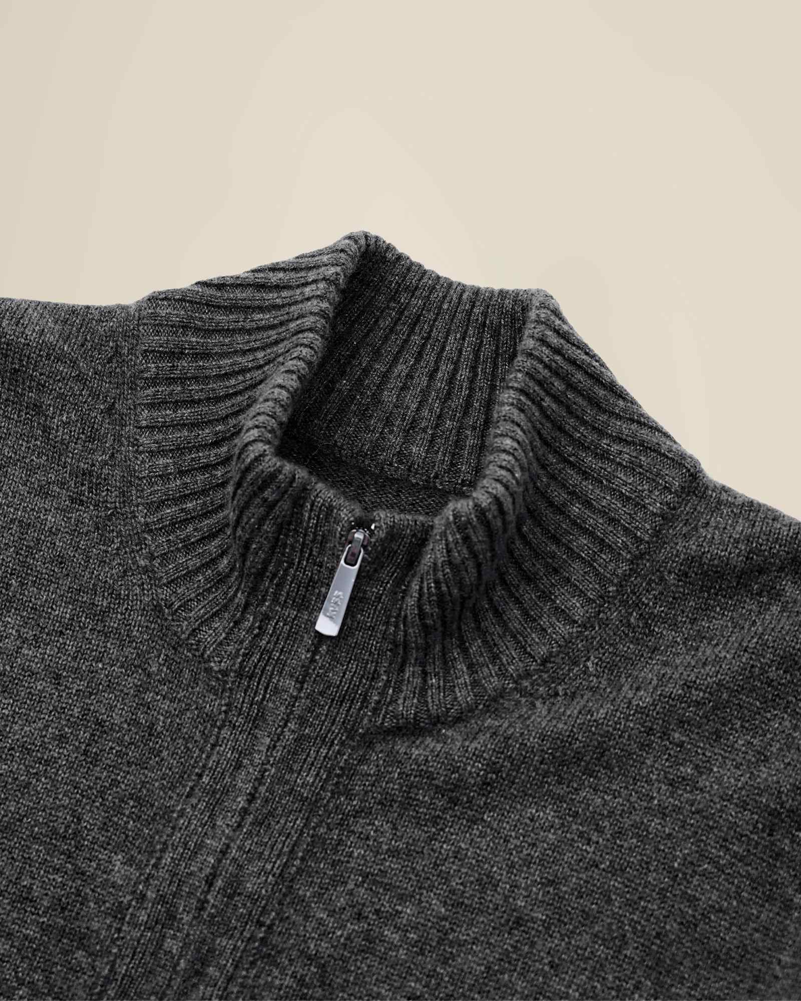 Men’s 100% Cashmere Full Zip Sweater