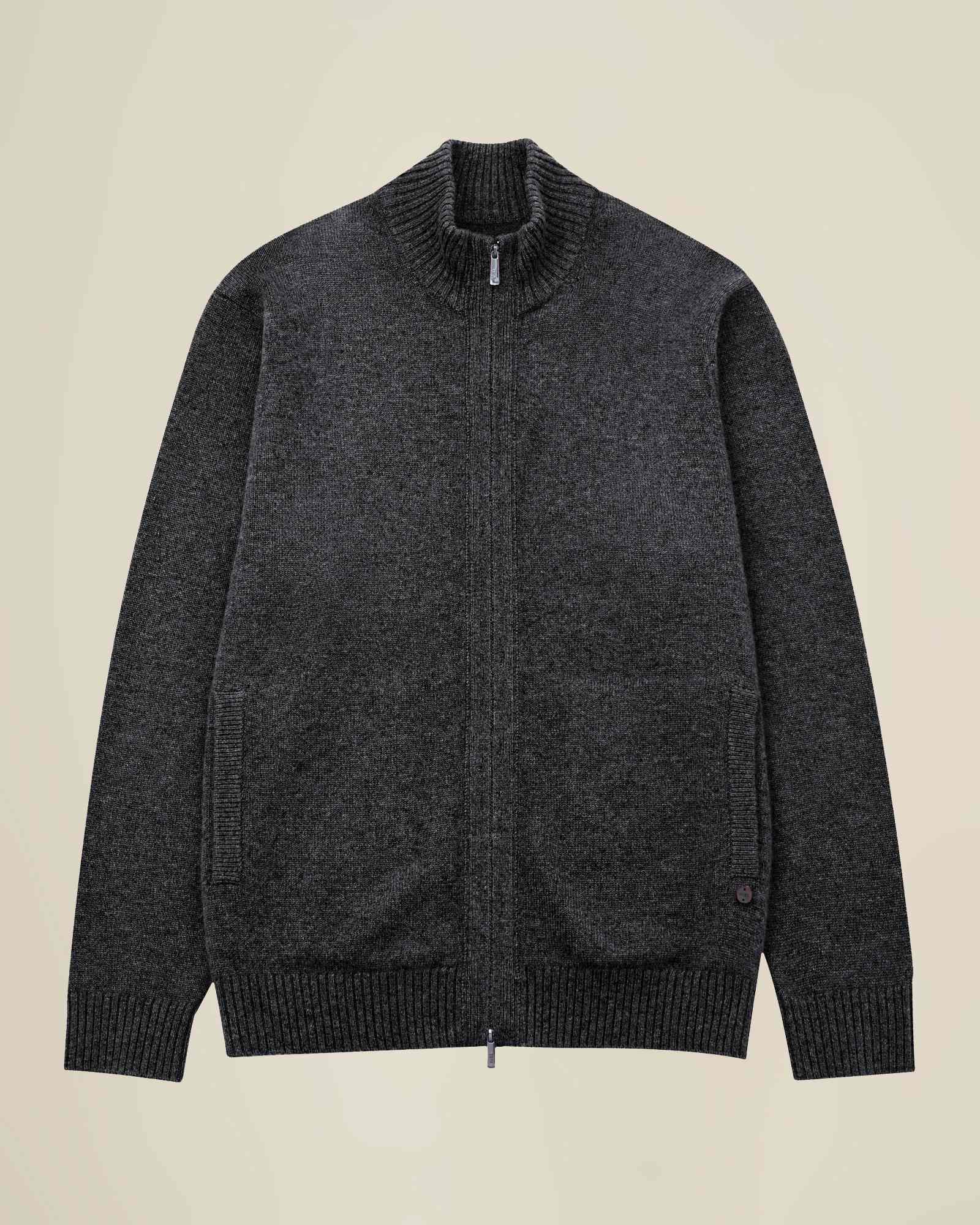 Men’s 100% Cashmere Full Zip Sweater