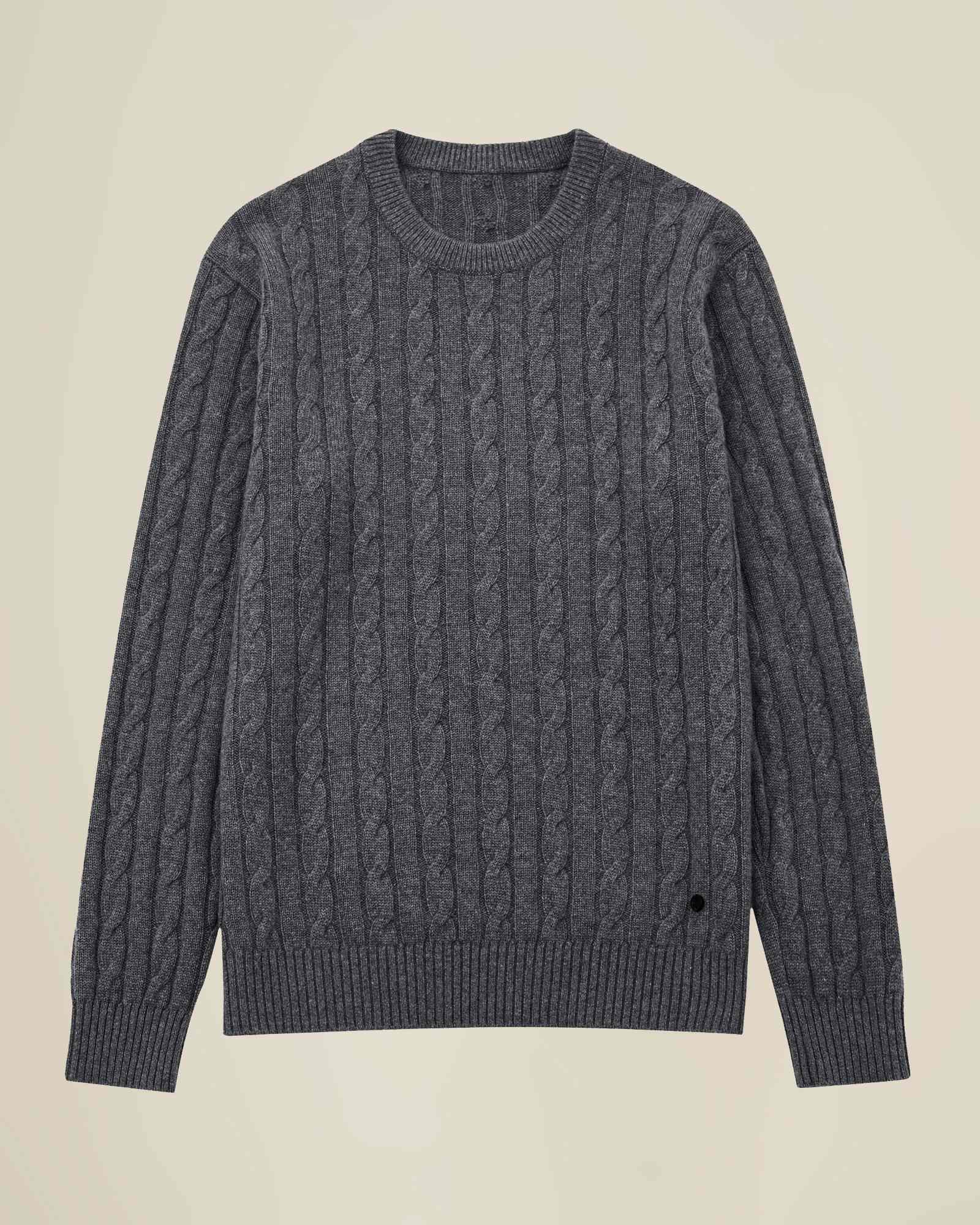 Classic Cable Knit 100% Cashmere Sweater