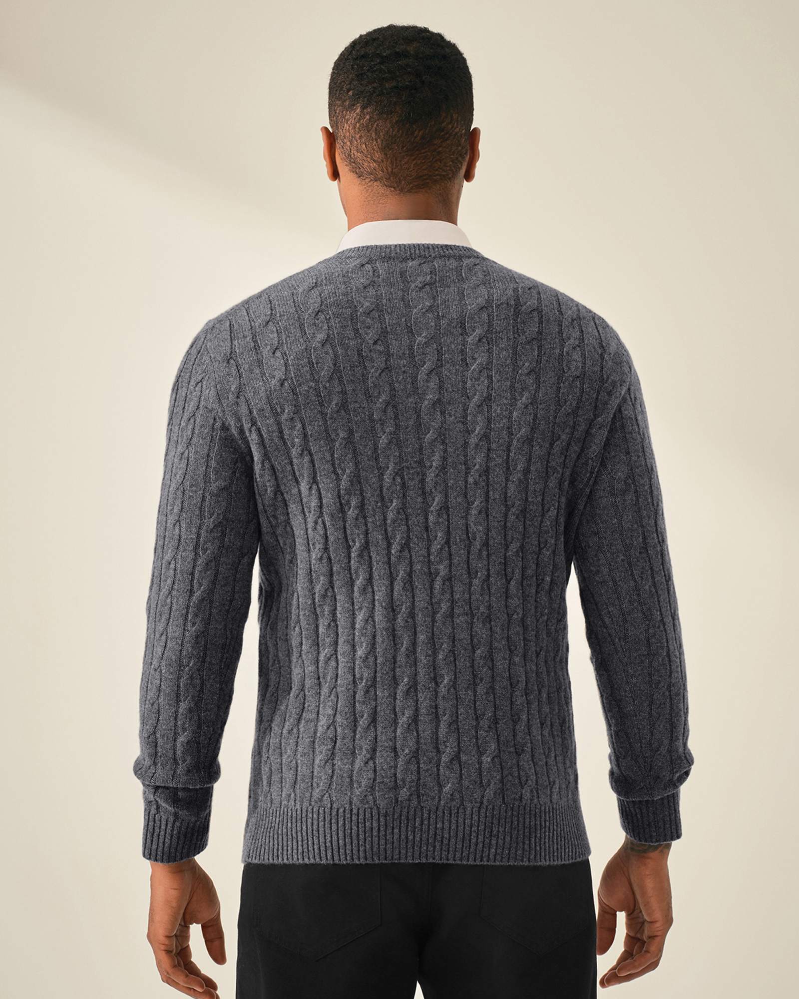 Classic Cable Knit 100% Cashmere Sweater
