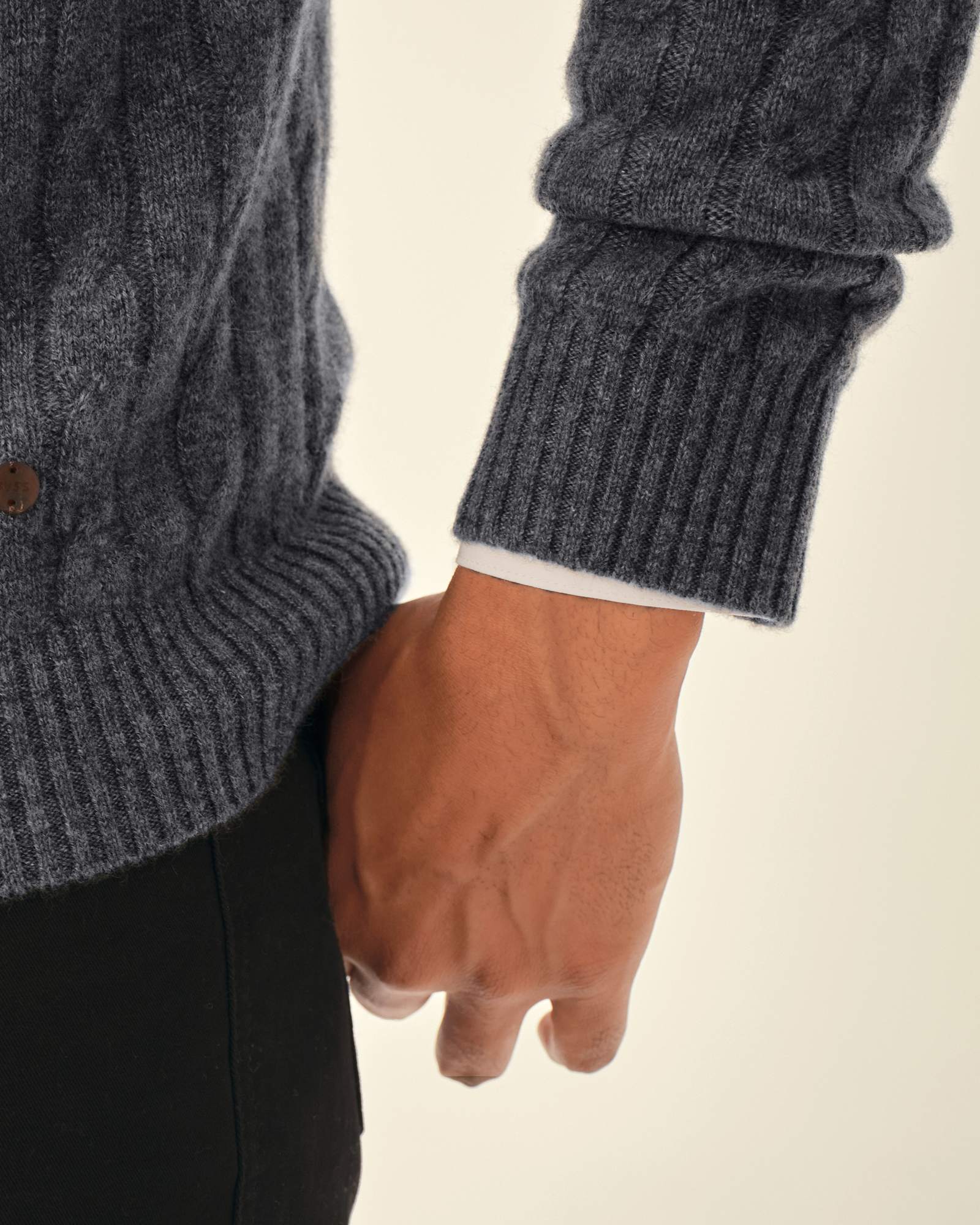 Classic Cable Knit 100% Cashmere Sweater