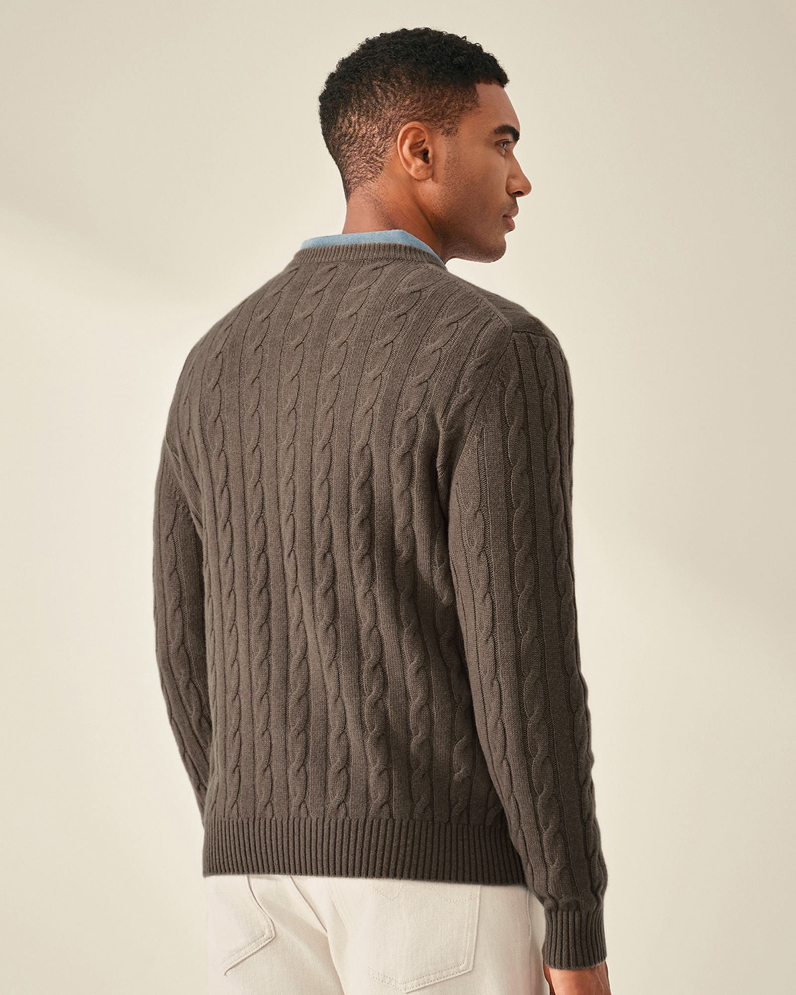 Classic Cable Knit 100% Cashmere Sweater