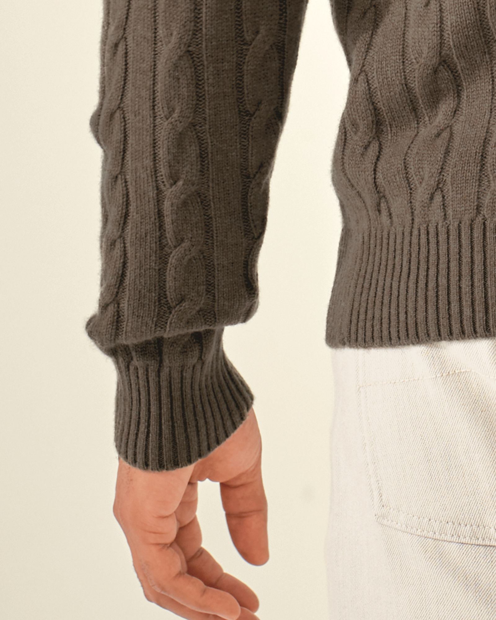 Classic Cable Knit 100% Cashmere Sweater