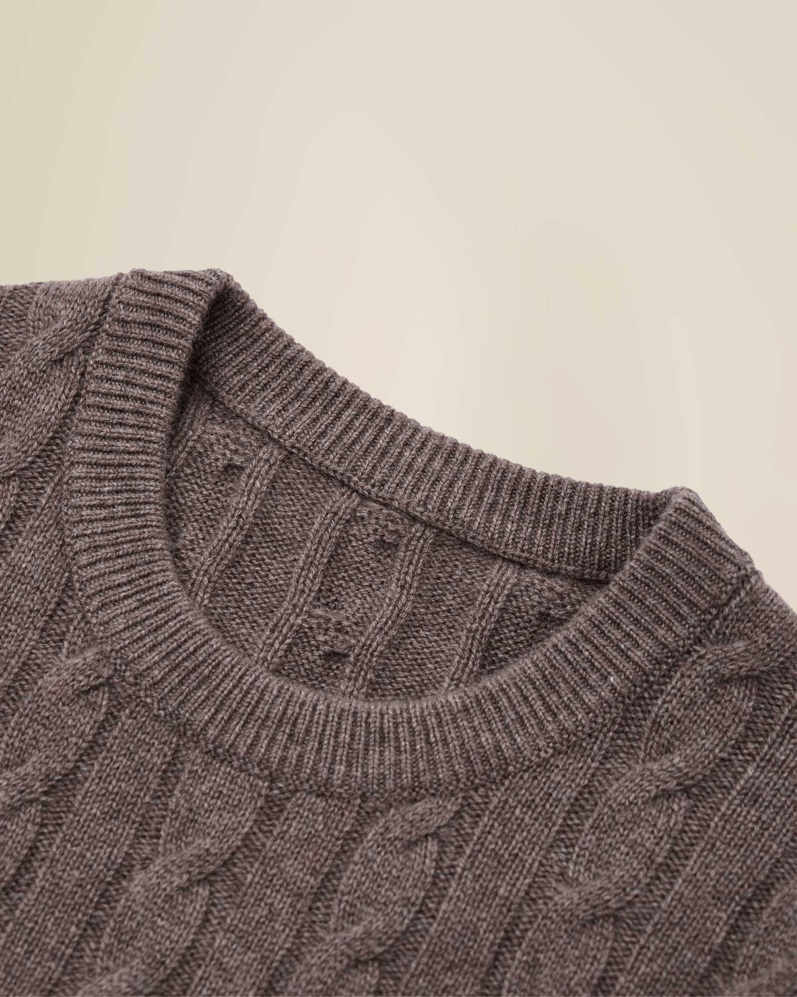 Classic Cable Knit 100% Cashmere Sweater