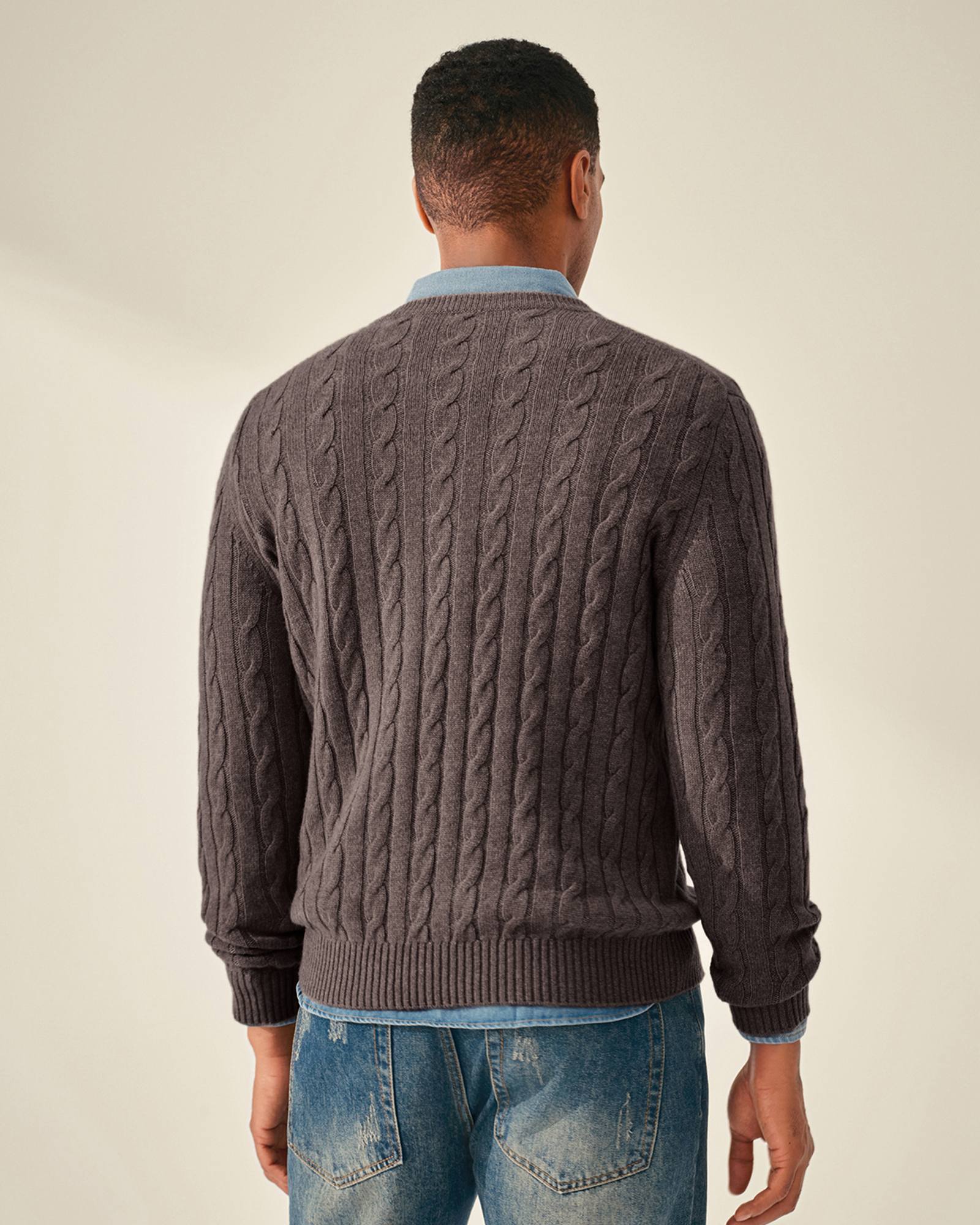 Classic Cable Knit 100% Cashmere Sweater