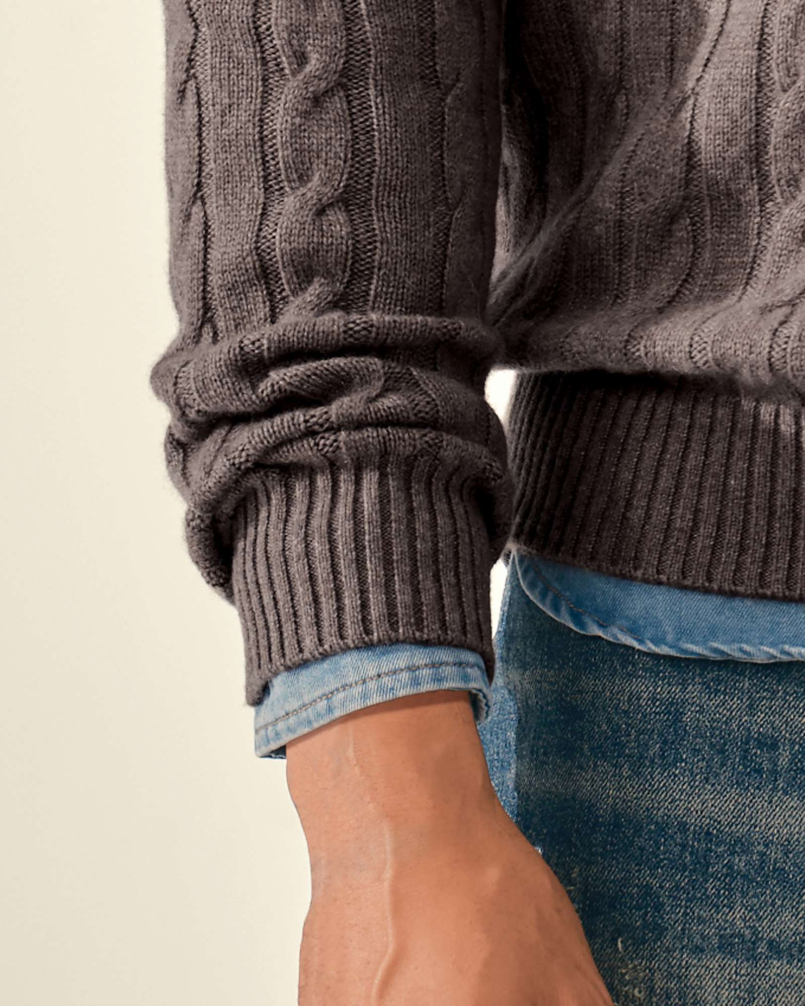 Classic Cable Knit 100% Cashmere Sweater