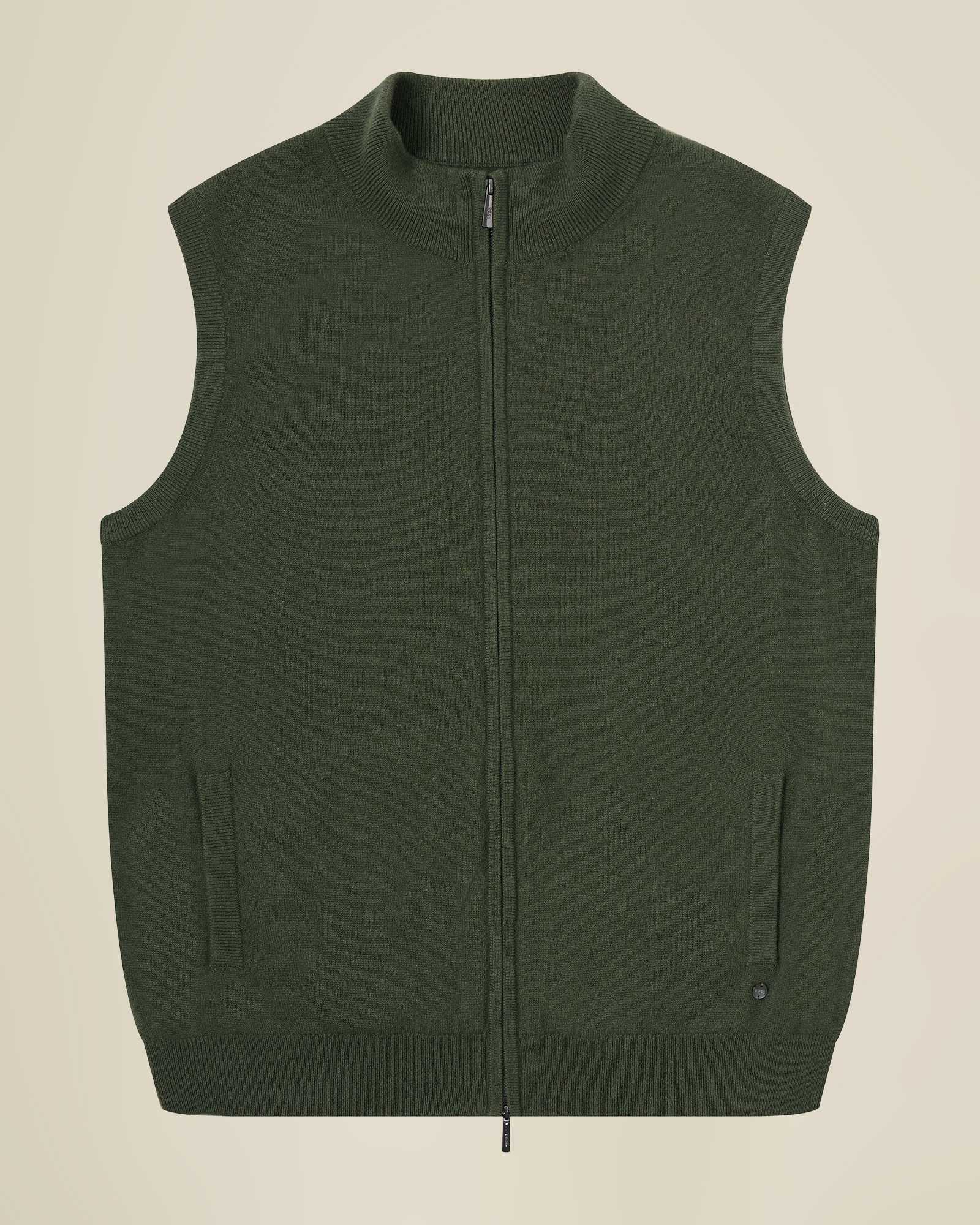 Men’s 100% Cashmere Zip Vest