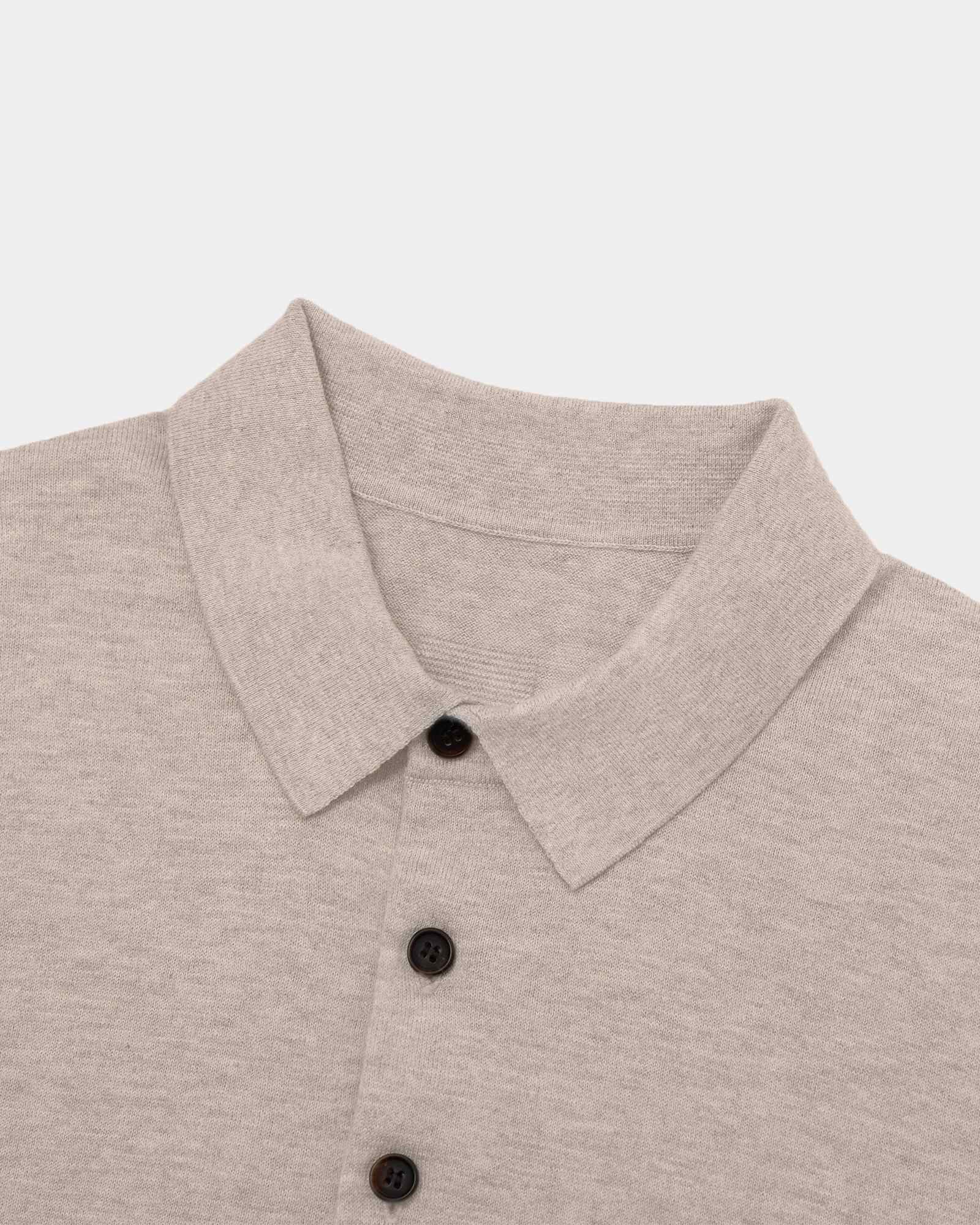 Breathable Pima Cotton Cashmere Polo Shirt