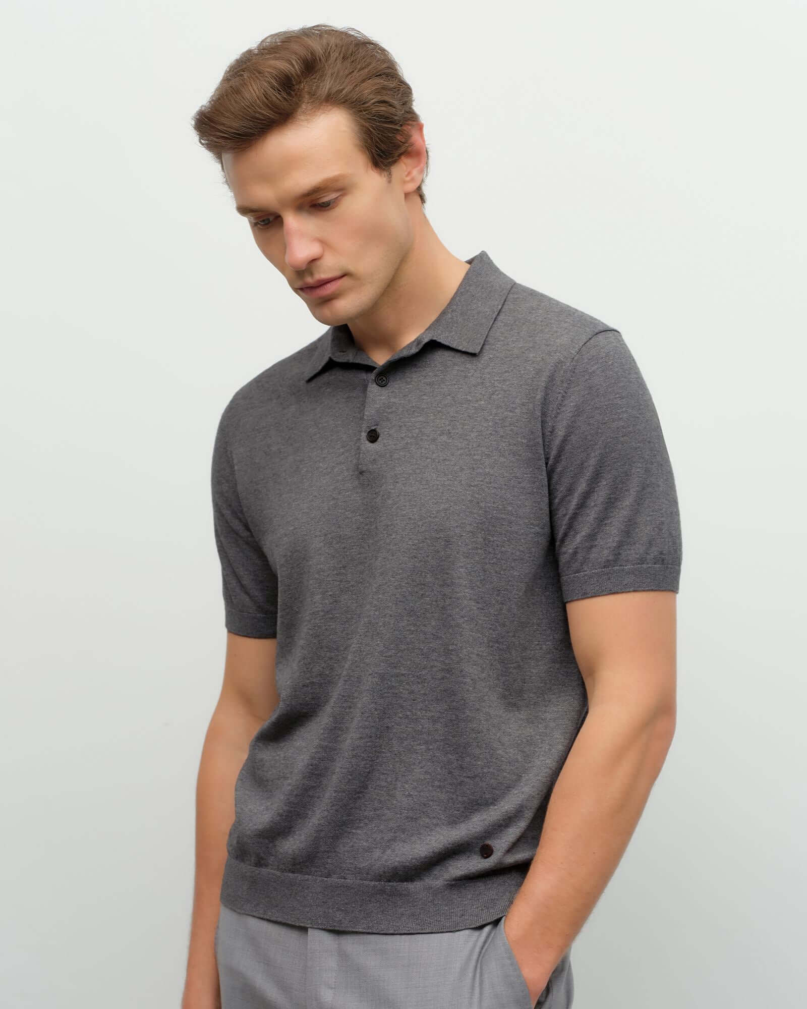 Breathable Pima Cotton Cashmere Polo Shirt – kvsscashmere