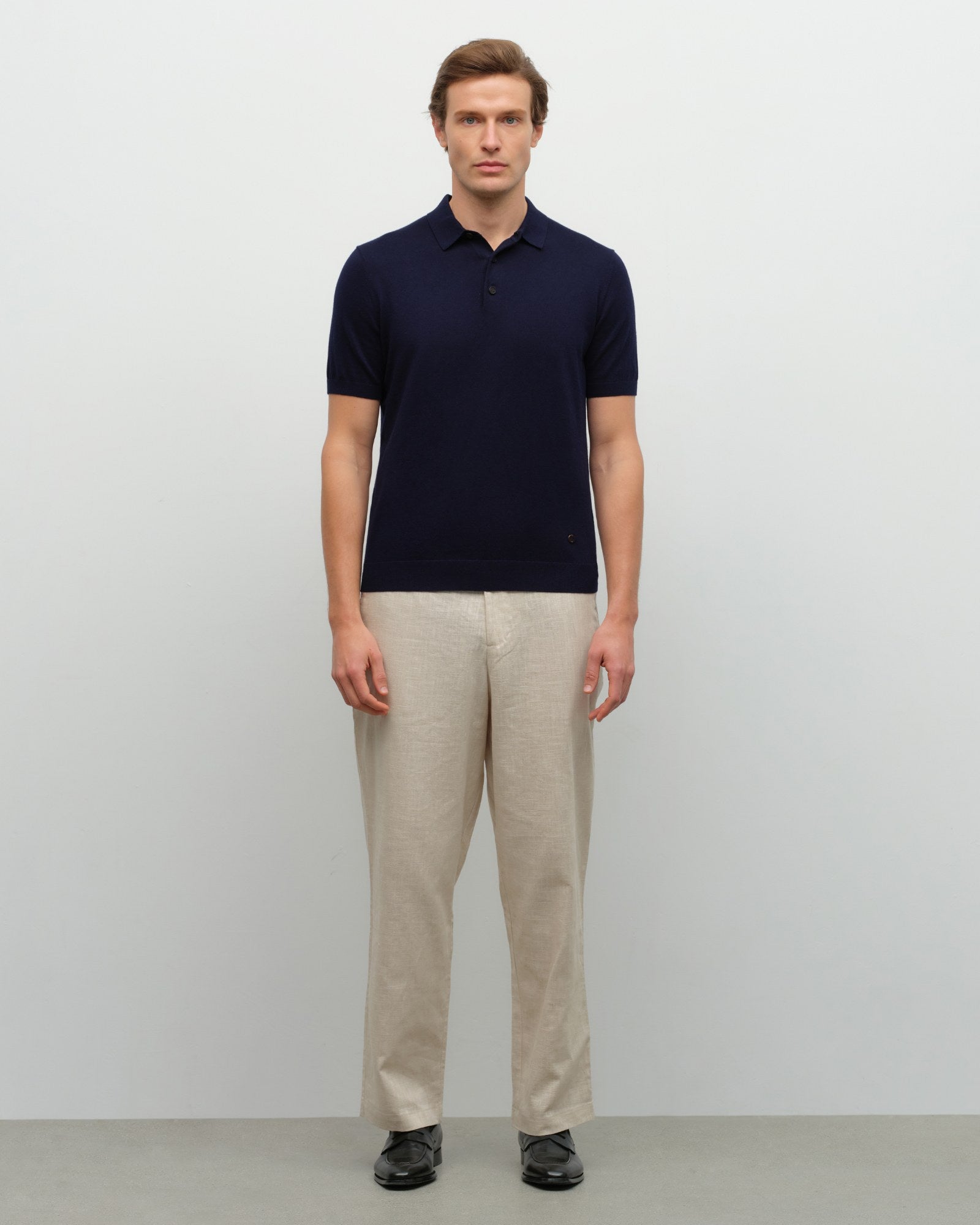 Breathable Pima Cotton Cashmere Polo Shirt