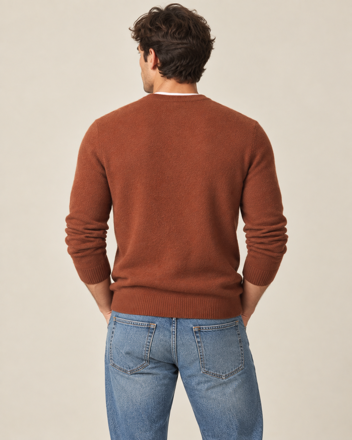 Luxe 100% Cashmere Crew Neck Sweater