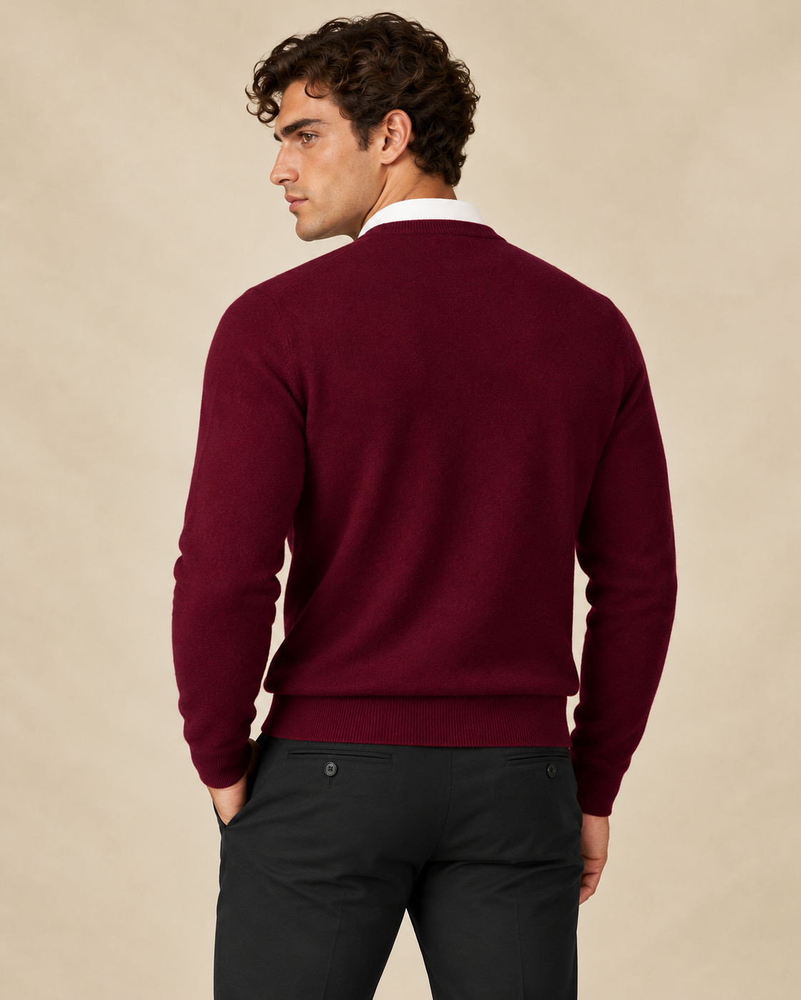 Classic Men's Cashmere V-Neck Pullover