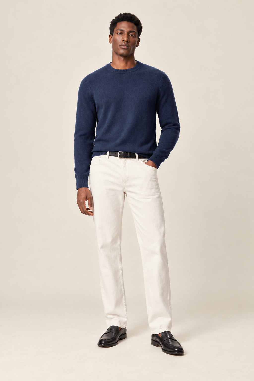 Luxe 100% Cashmere Crew Neck Sweater