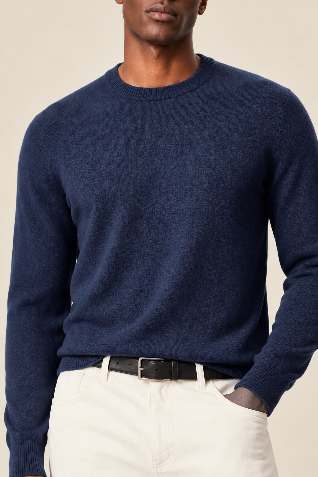 Luxe 100% Cashmere Crew Neck Sweater
