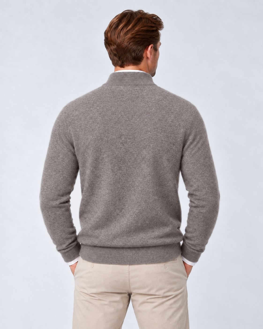 100% Cashmere Half Zip Sweater