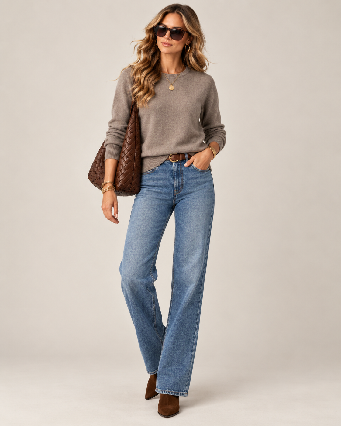 Classic 100% Cashmere Crewneck Sweater