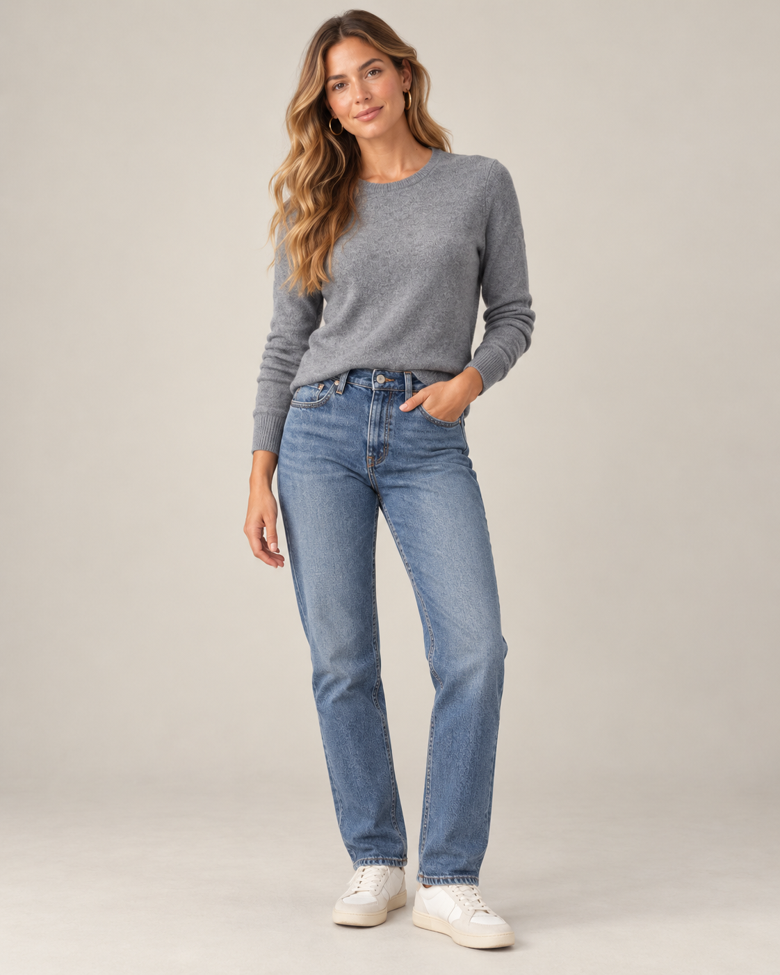Classic 100% Cashmere Crewneck Sweater
