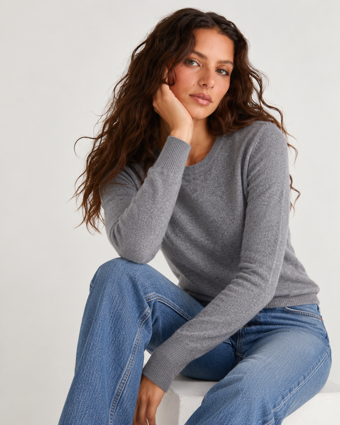 Ultra Soft 100% Cashmere Crewneck Sweater