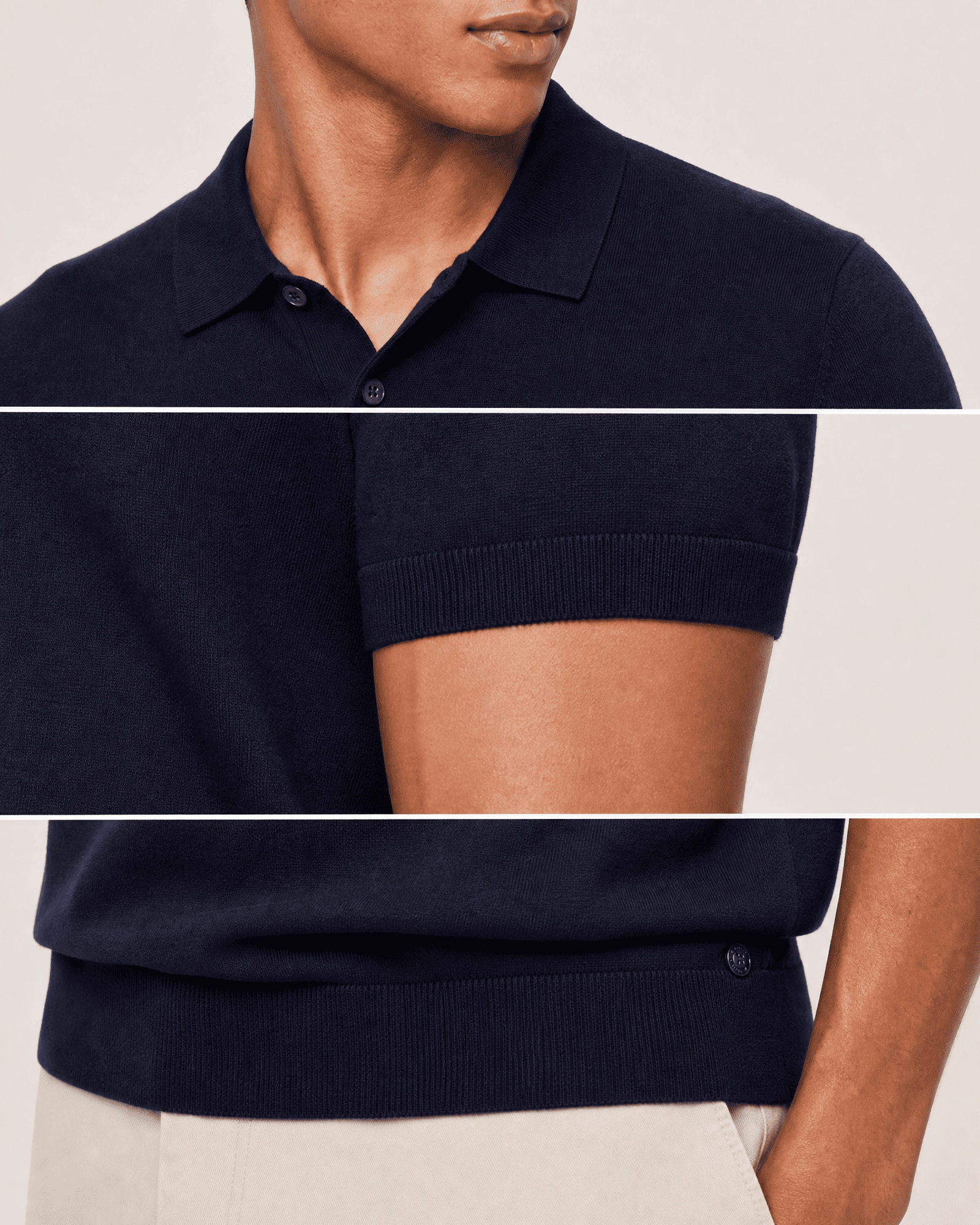 Breathable Pima Cotton Cashmere Polo Shirt