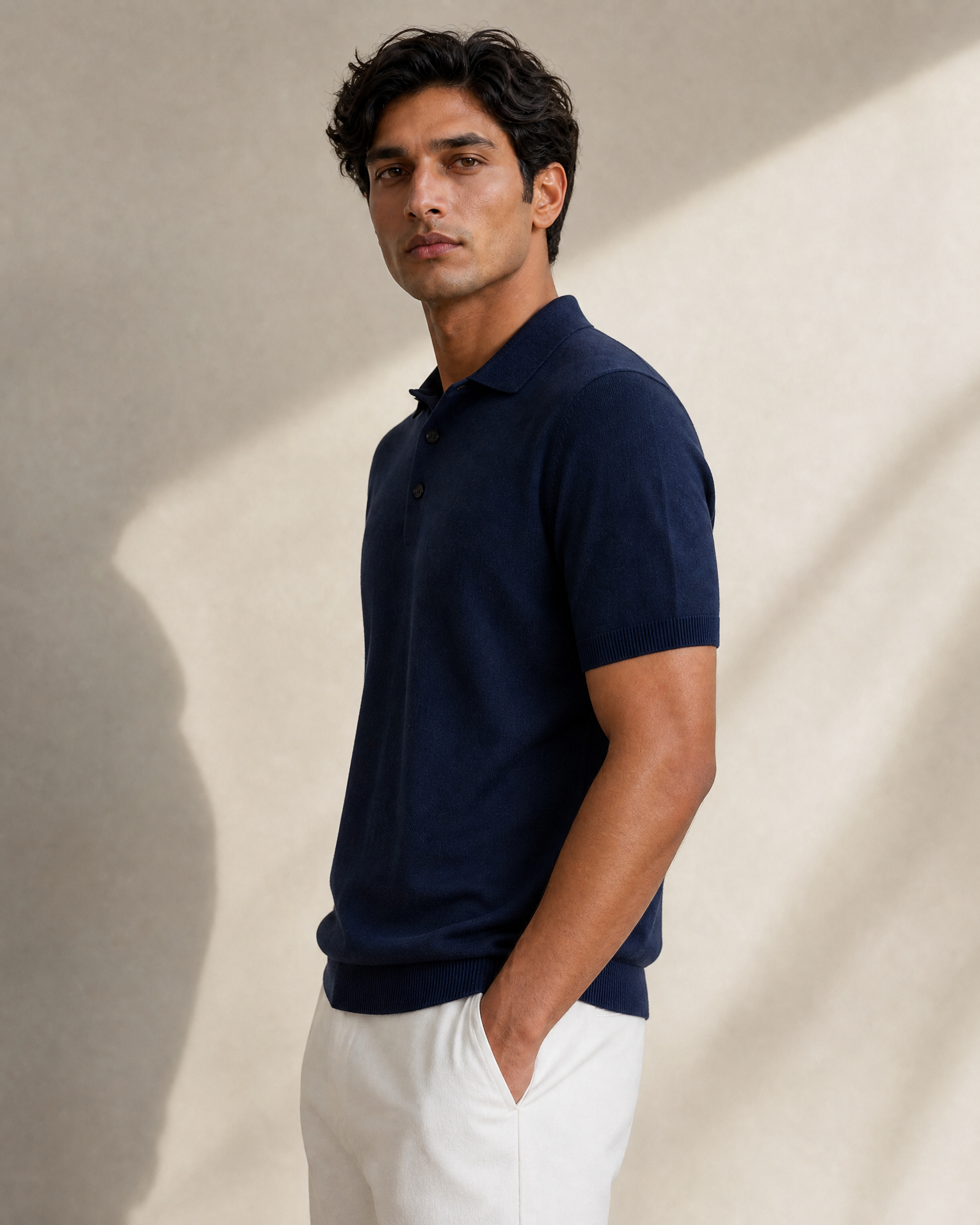 Lightweight Cashmere Short Sleeve Polo Shirt