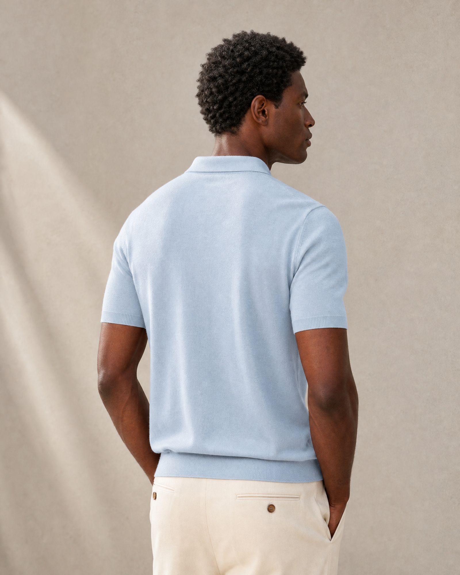 Lightweight Cashmere Short Sleeve Polo Shirt