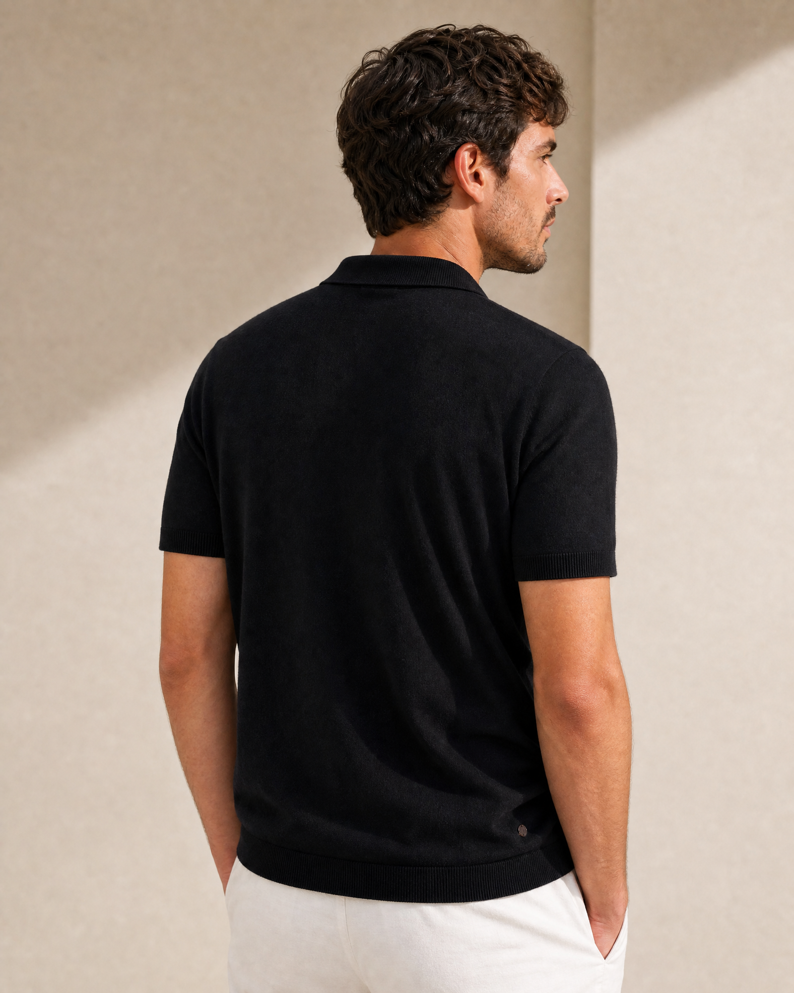 Lightweight Cashmere Short Sleeve Polo Shirt